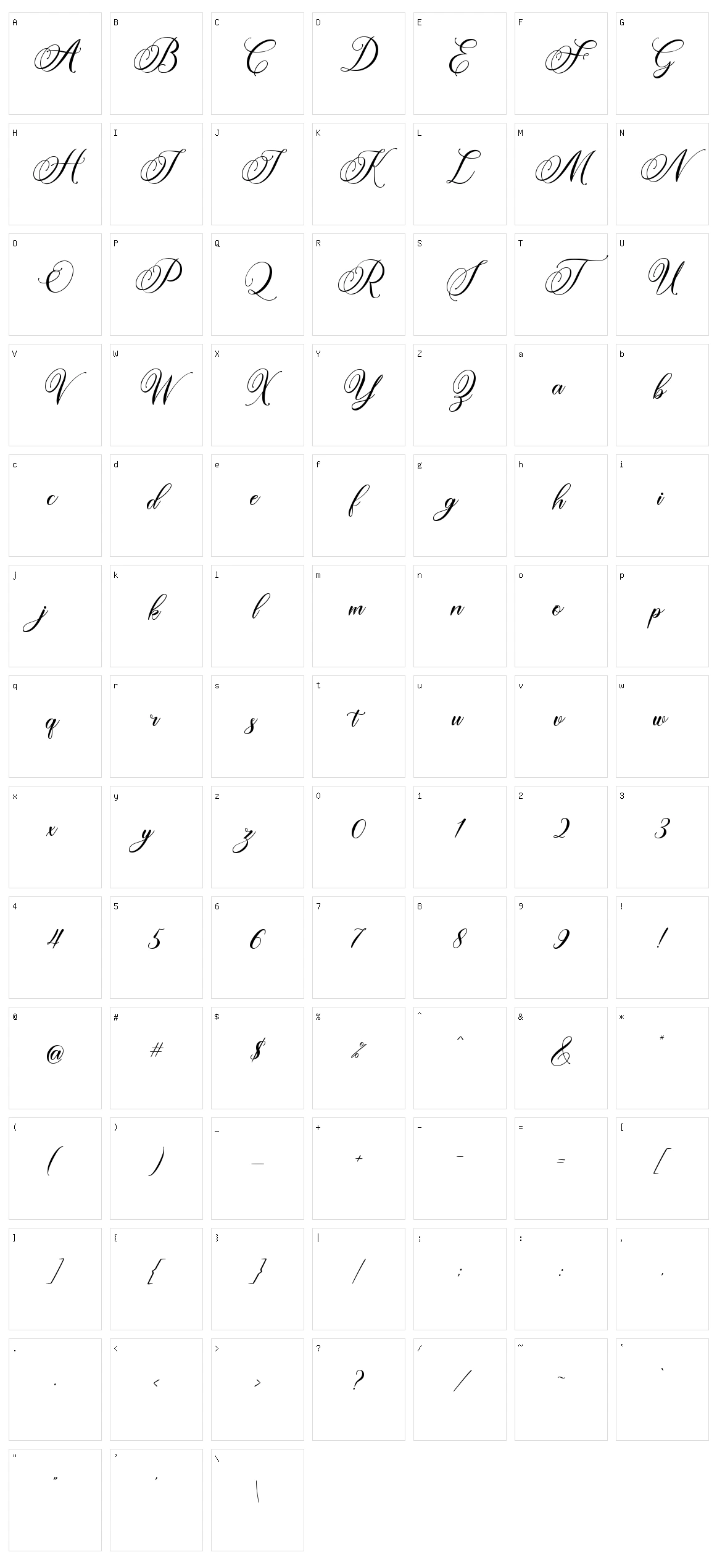 Amertha Character Set