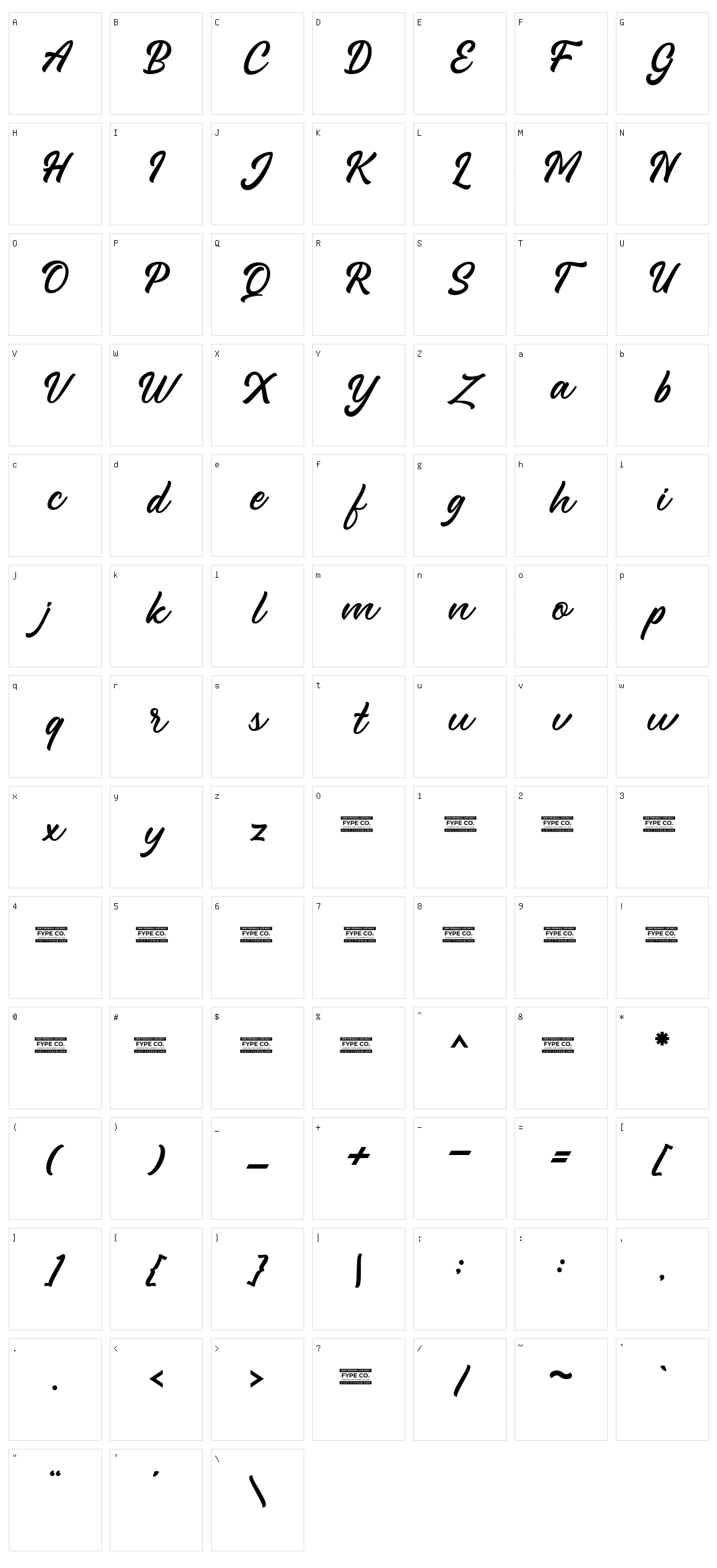 Ameyasi Character Set