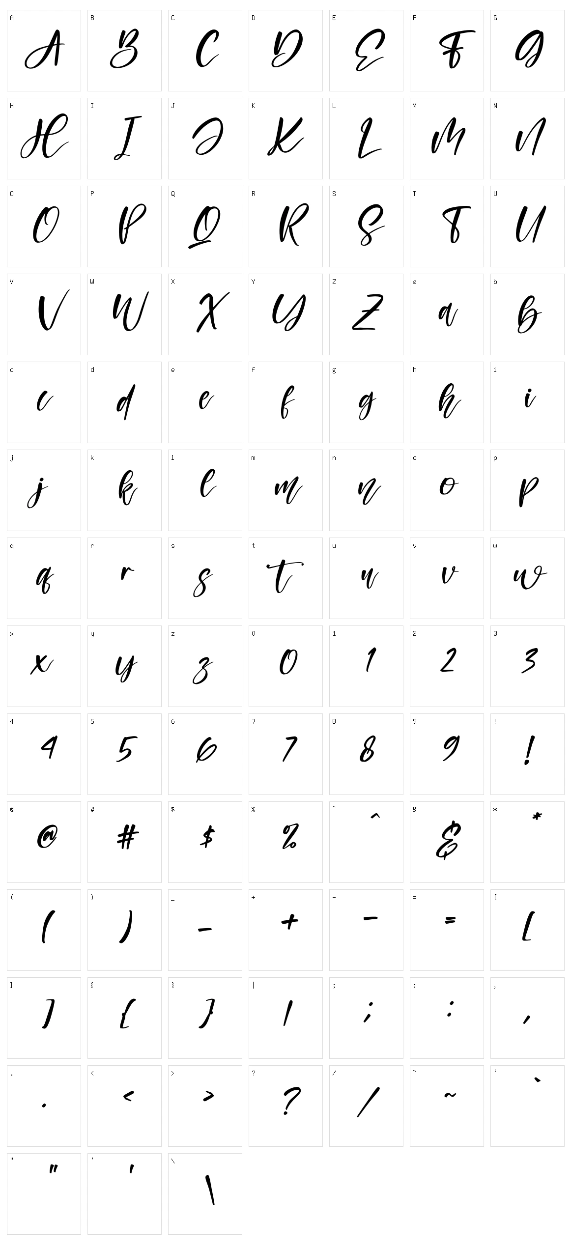 Amigoste Character Set