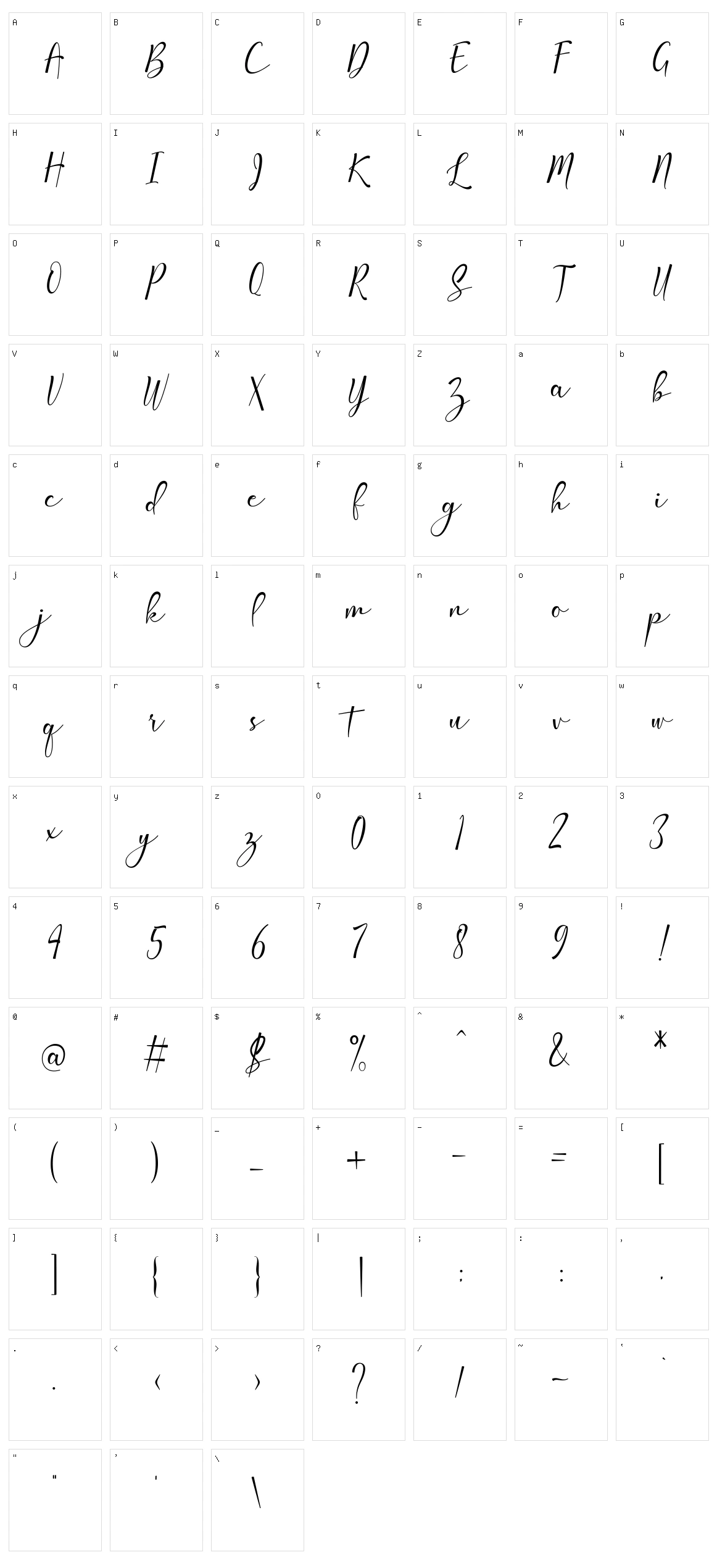 Amlight Character Set