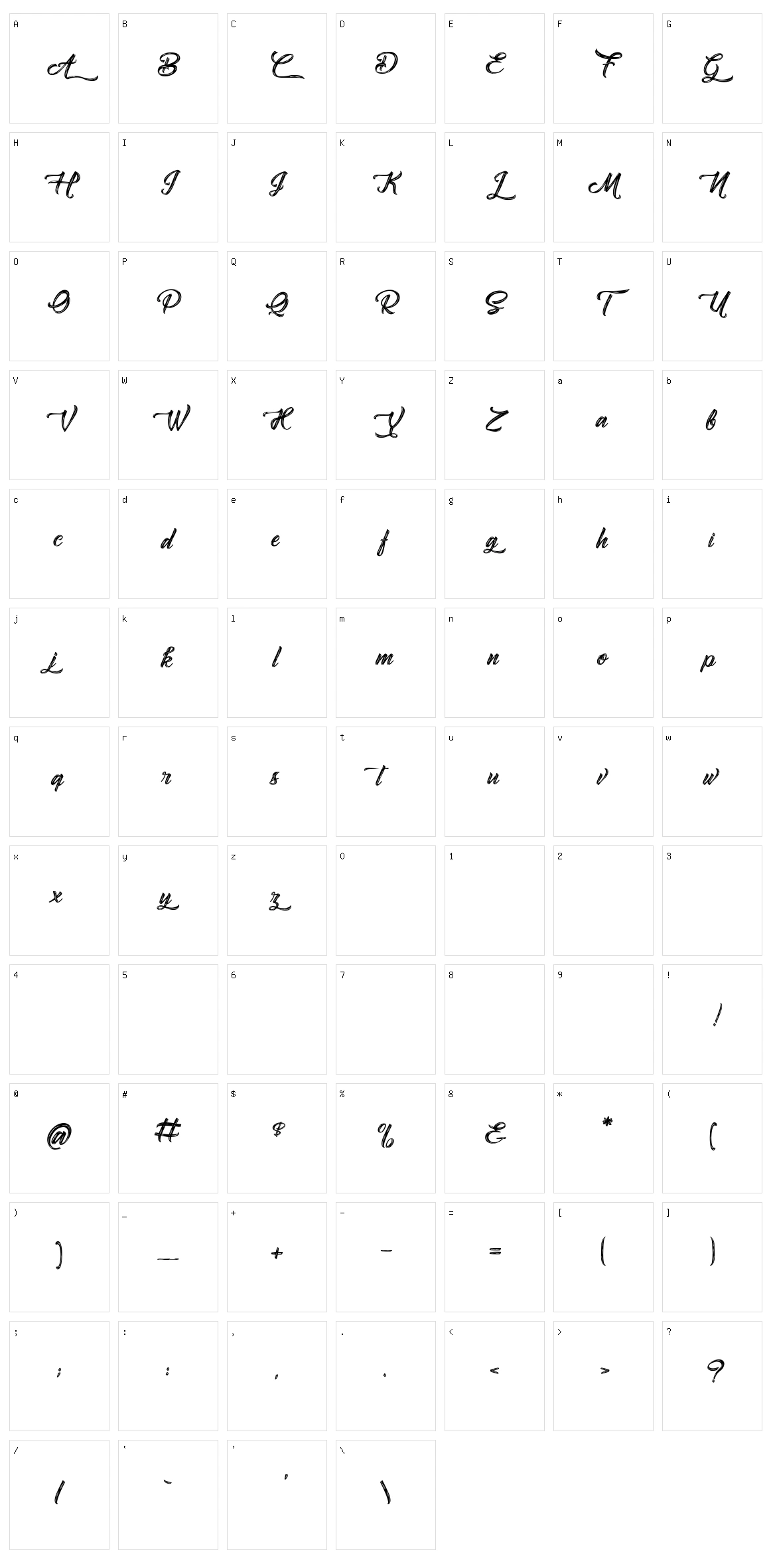 Amontillados Character Set