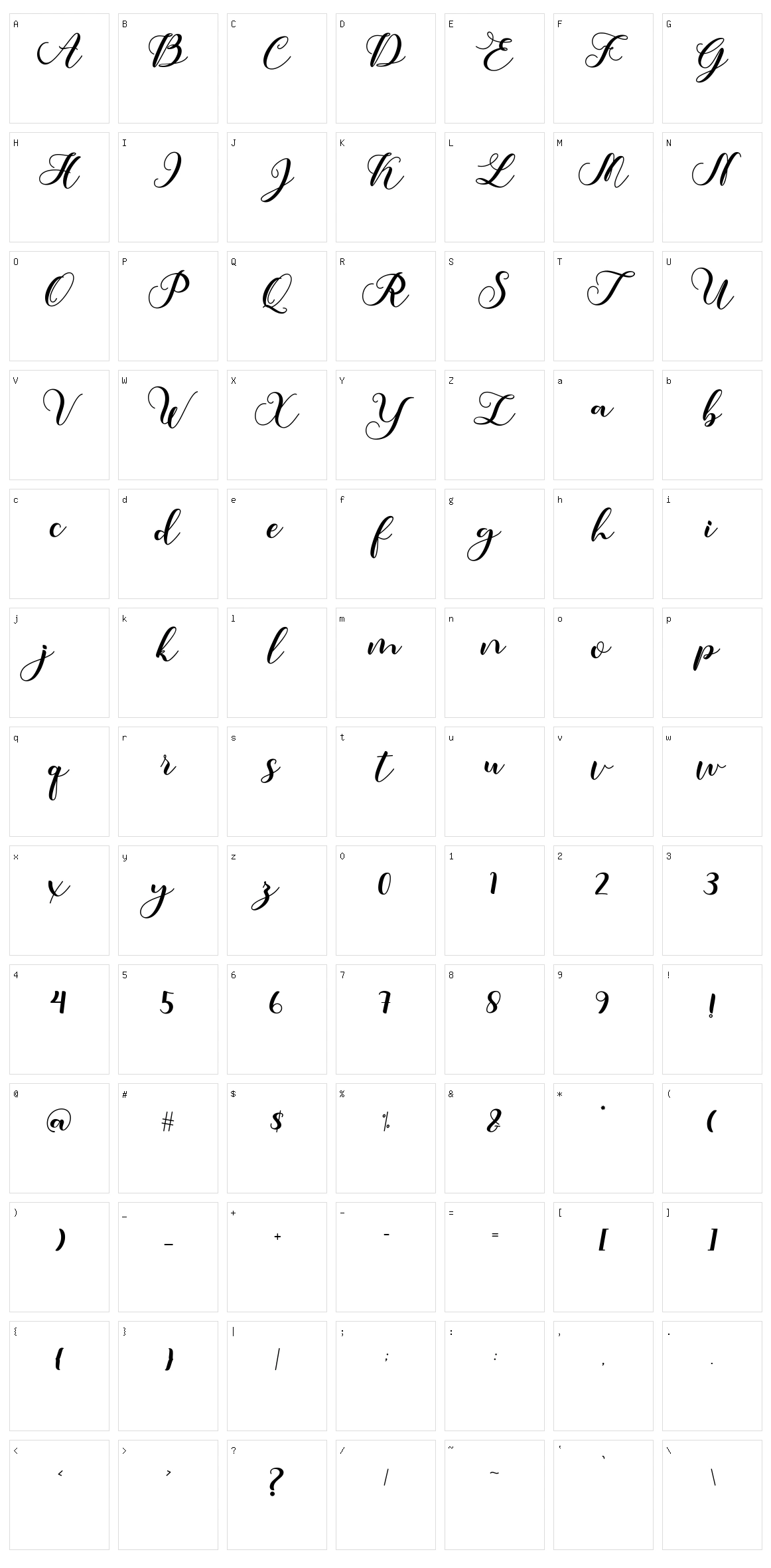 Amotim Character Set