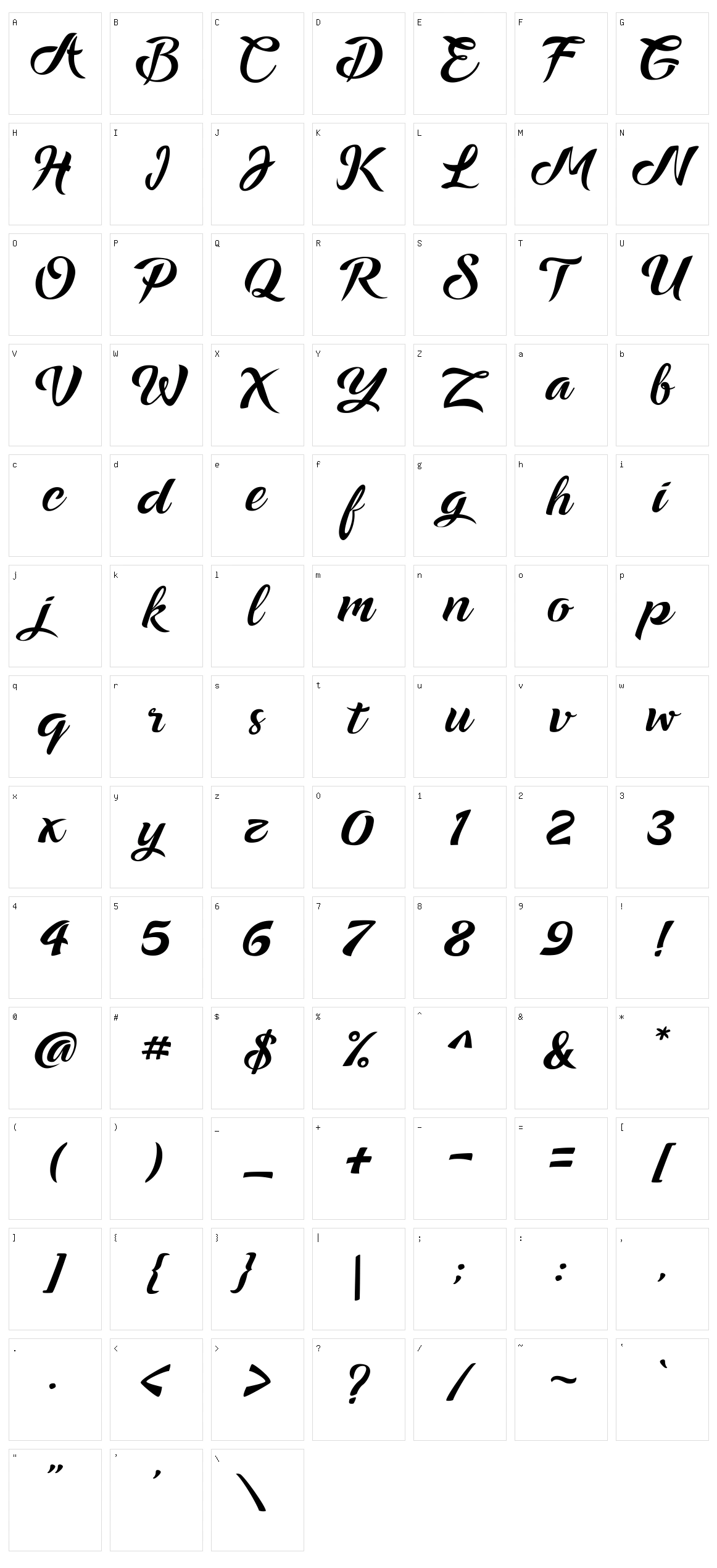 Ampera Character Set