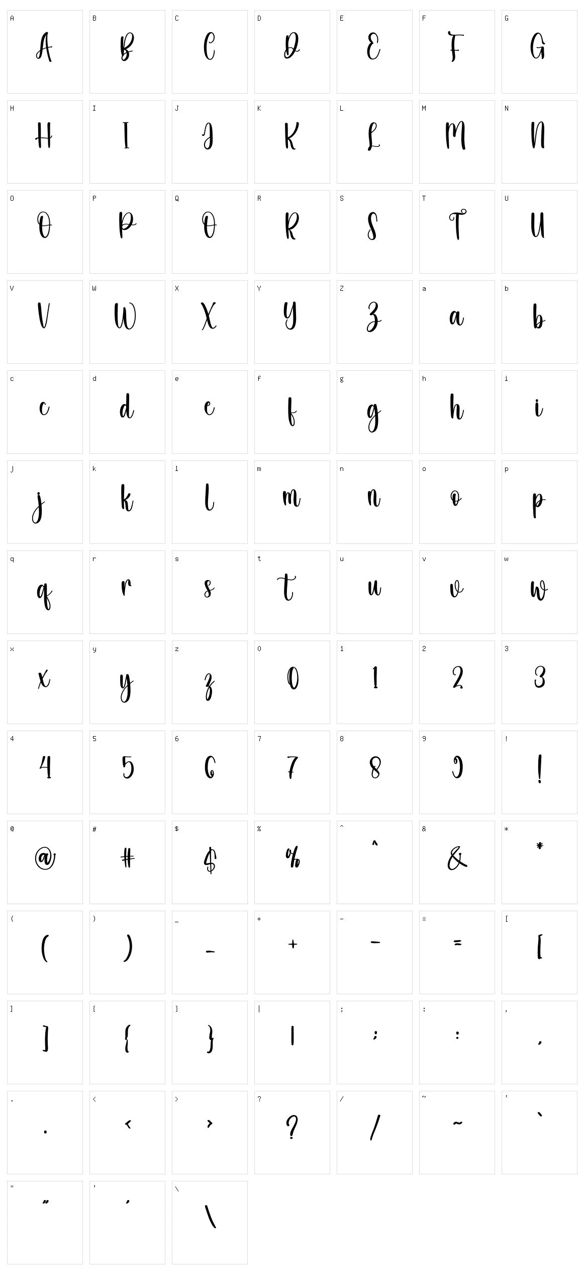 Amsterdam Character Set