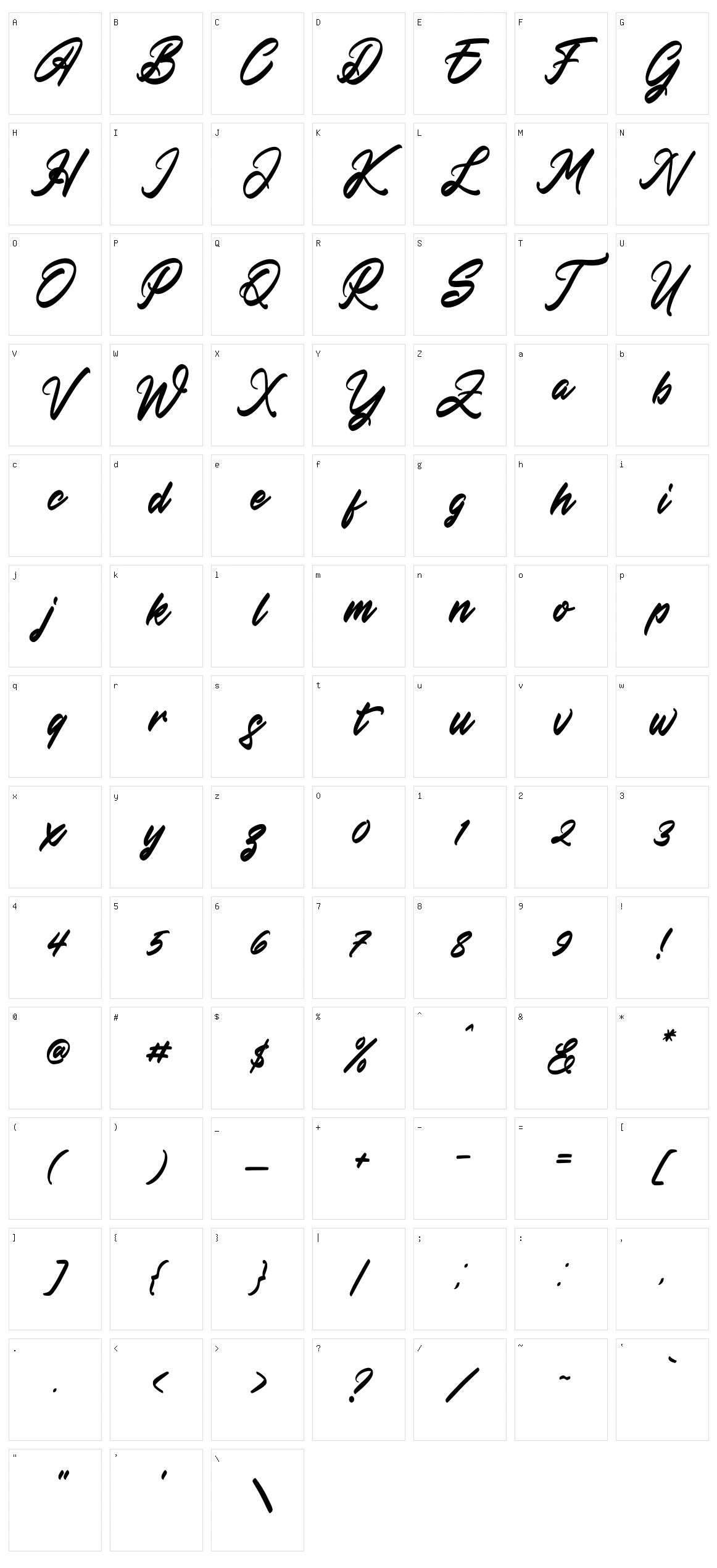 Amsterdam Lentteria Character Set