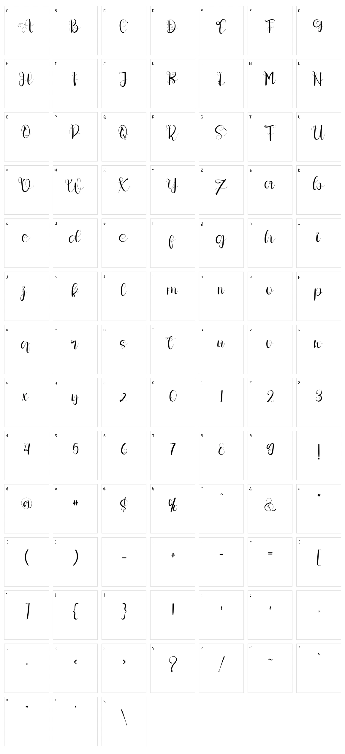 Amytha Character Set