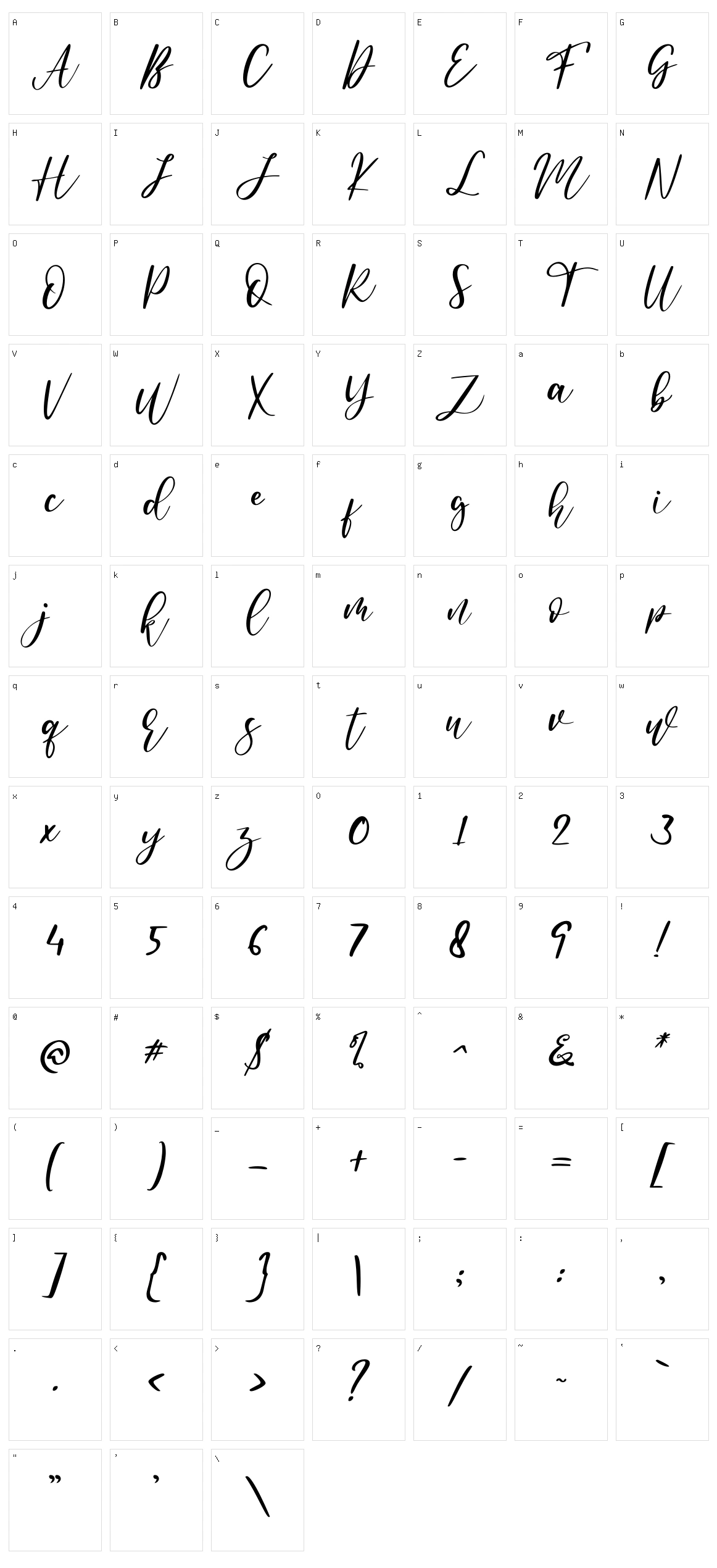 Anandya Character Set