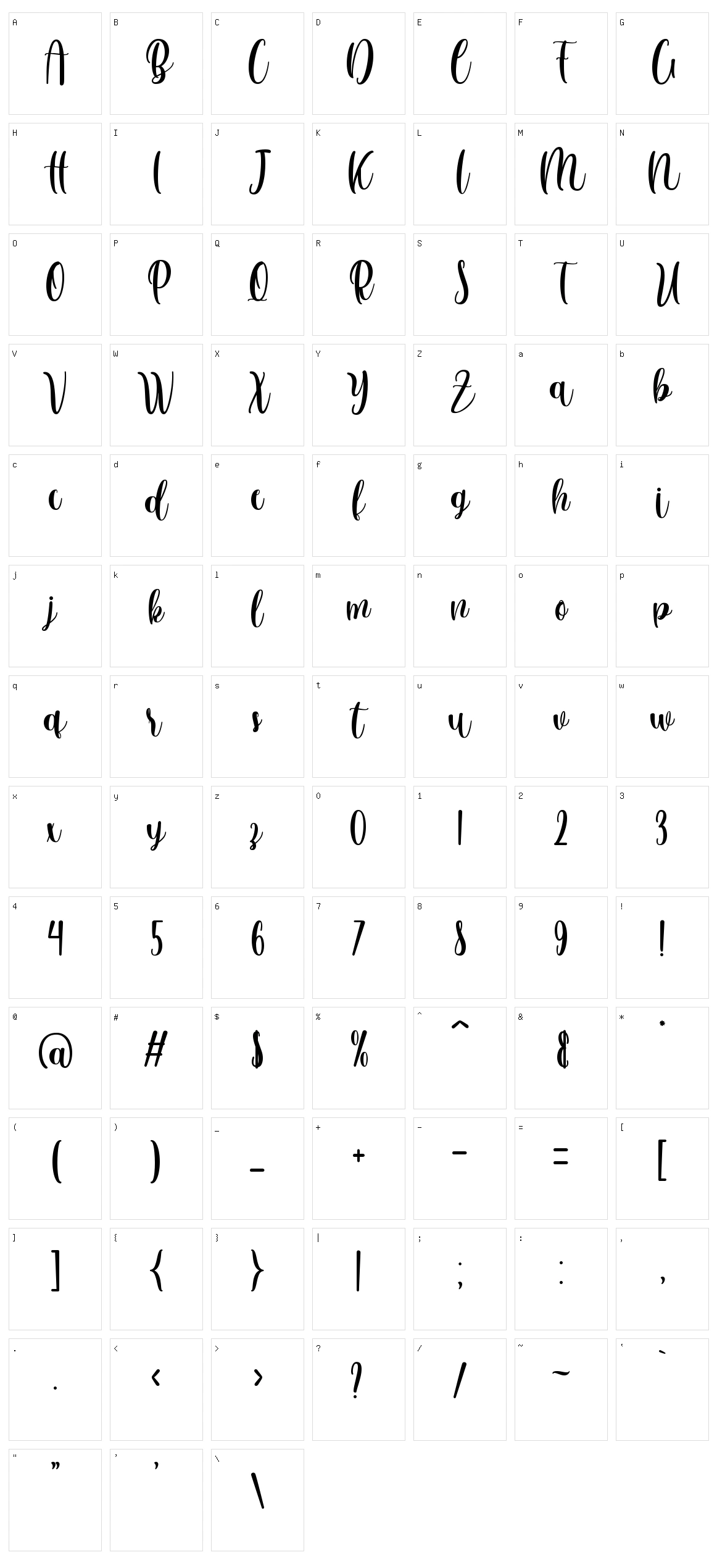 Anattalia Character Set