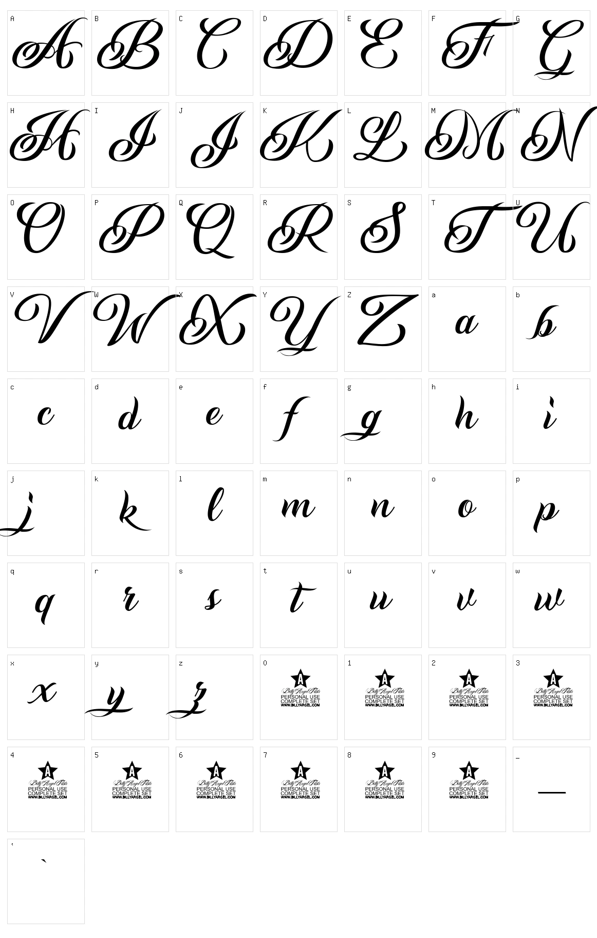 Andaluzia Character Set