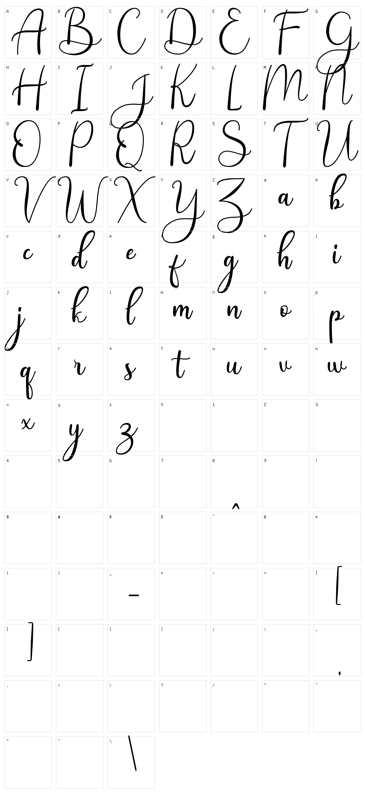 Andina Character Set