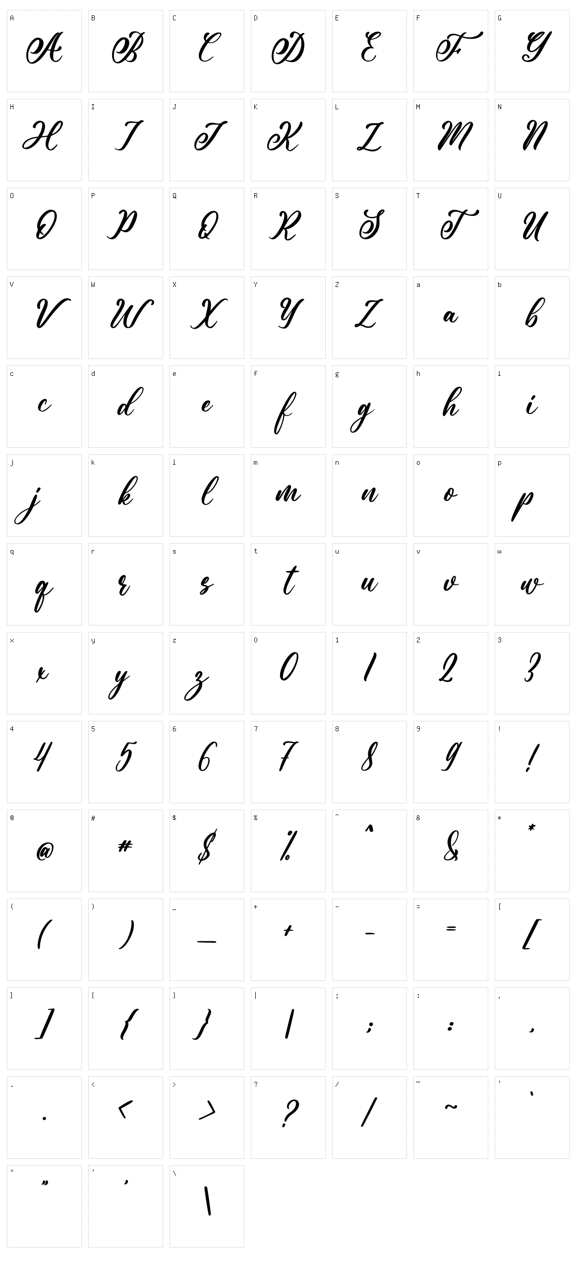 Andina Character Set