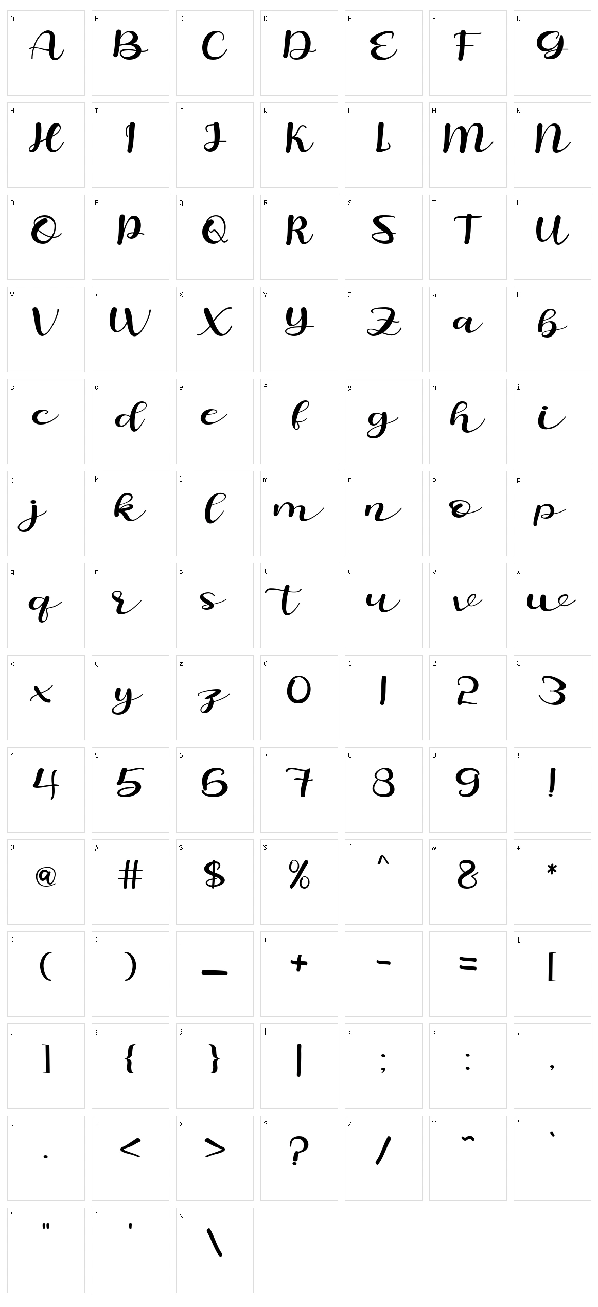 Angeles Character Set