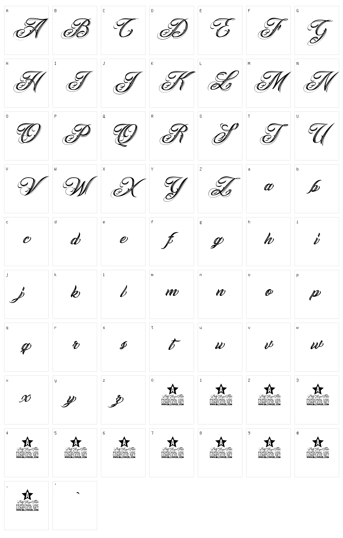 Angeles Character Set