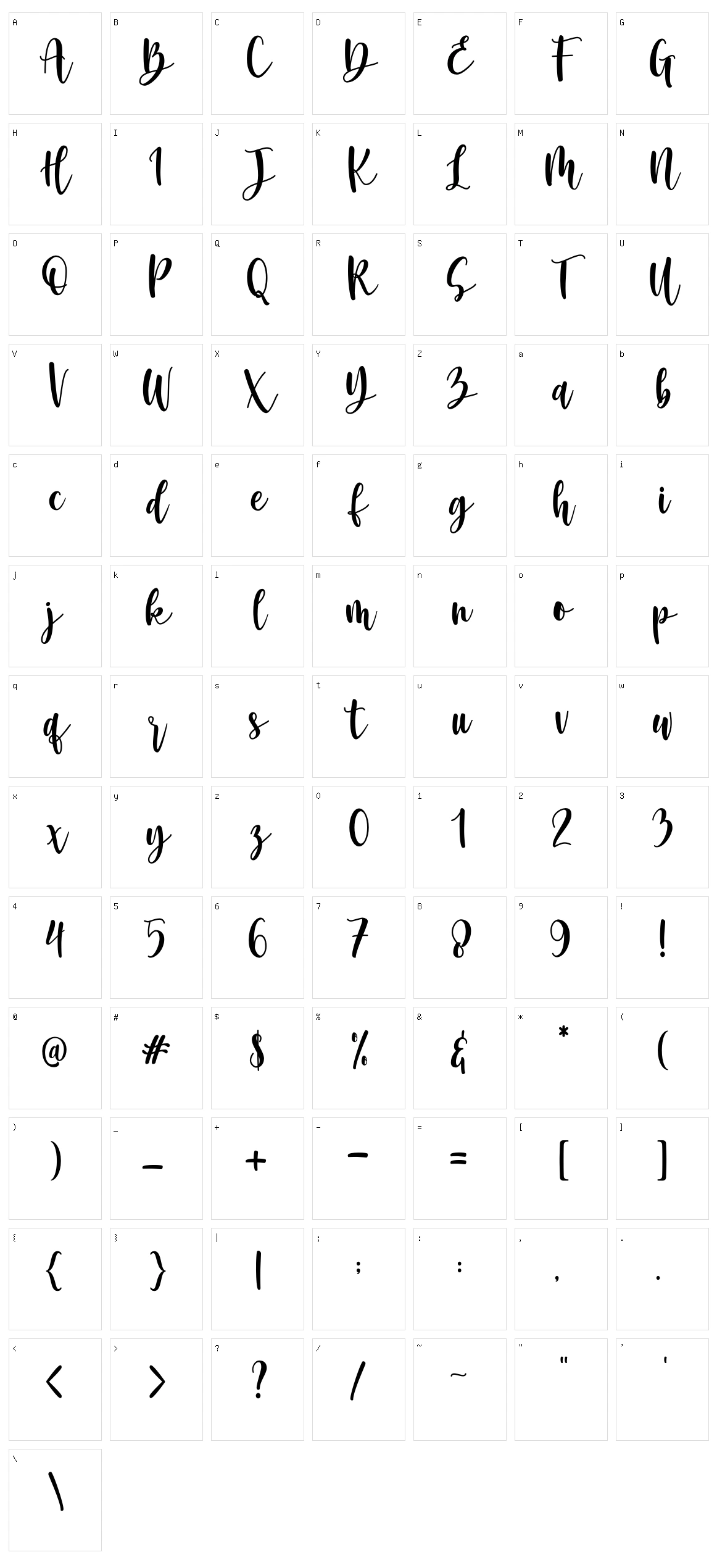 Anghine Darma Character Set