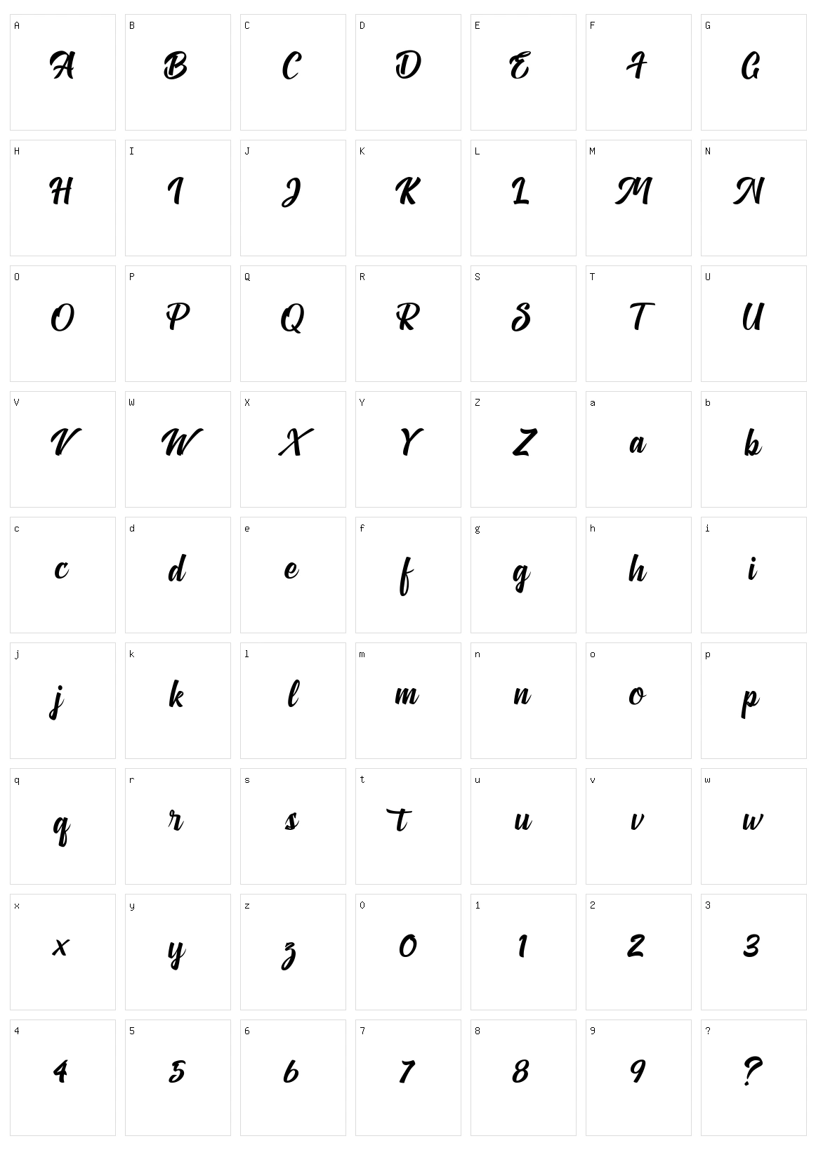 Anthemie Character Set