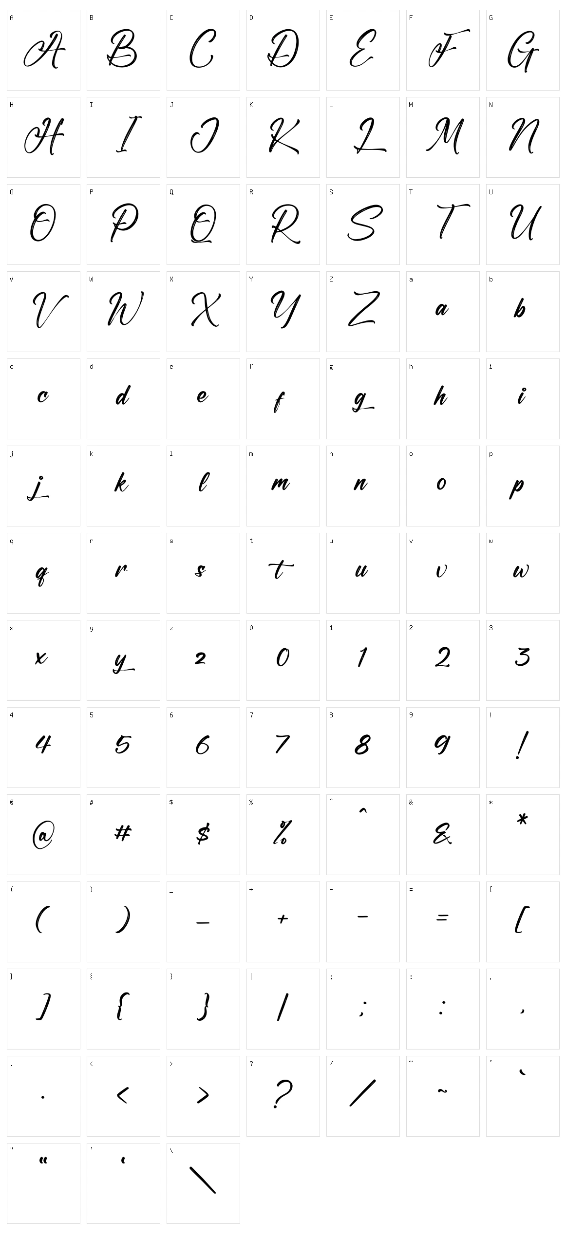 Anthony Hunters Character Set