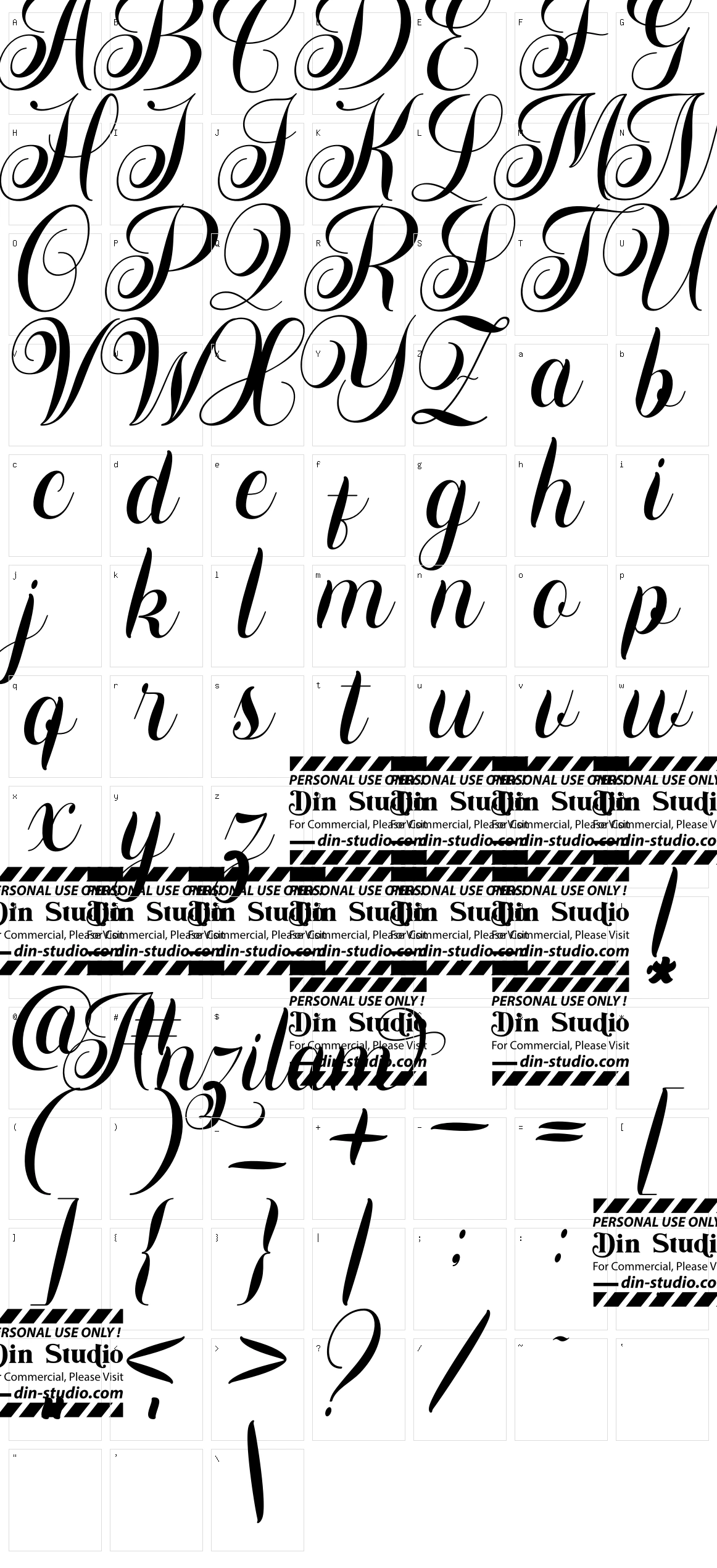 Anzilam Character Set