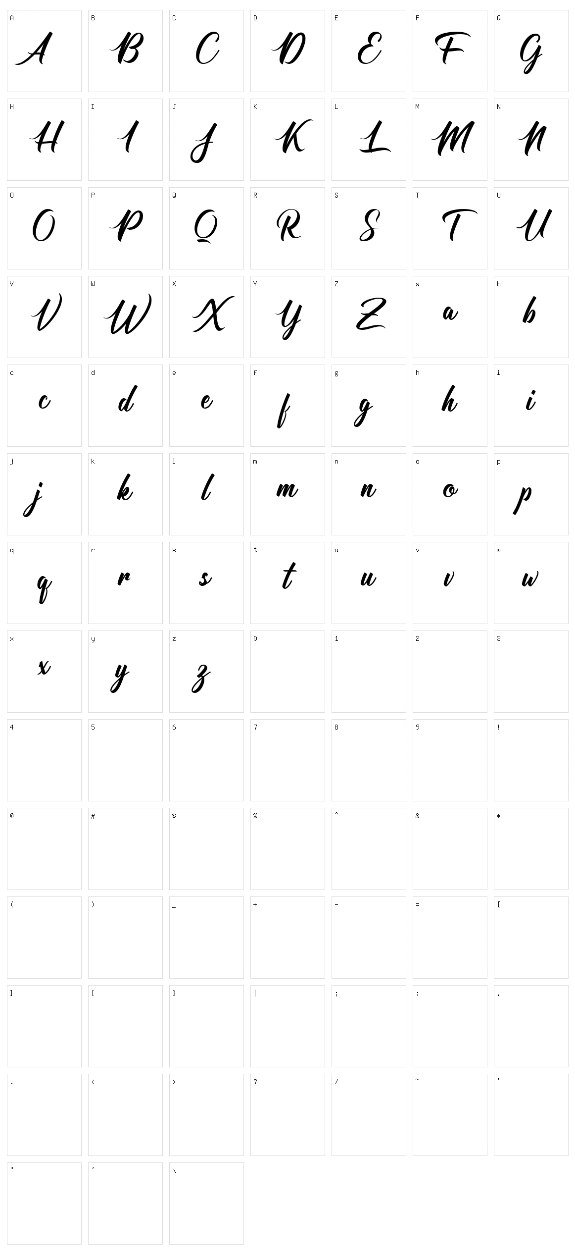 Ardsttandsille Character Set