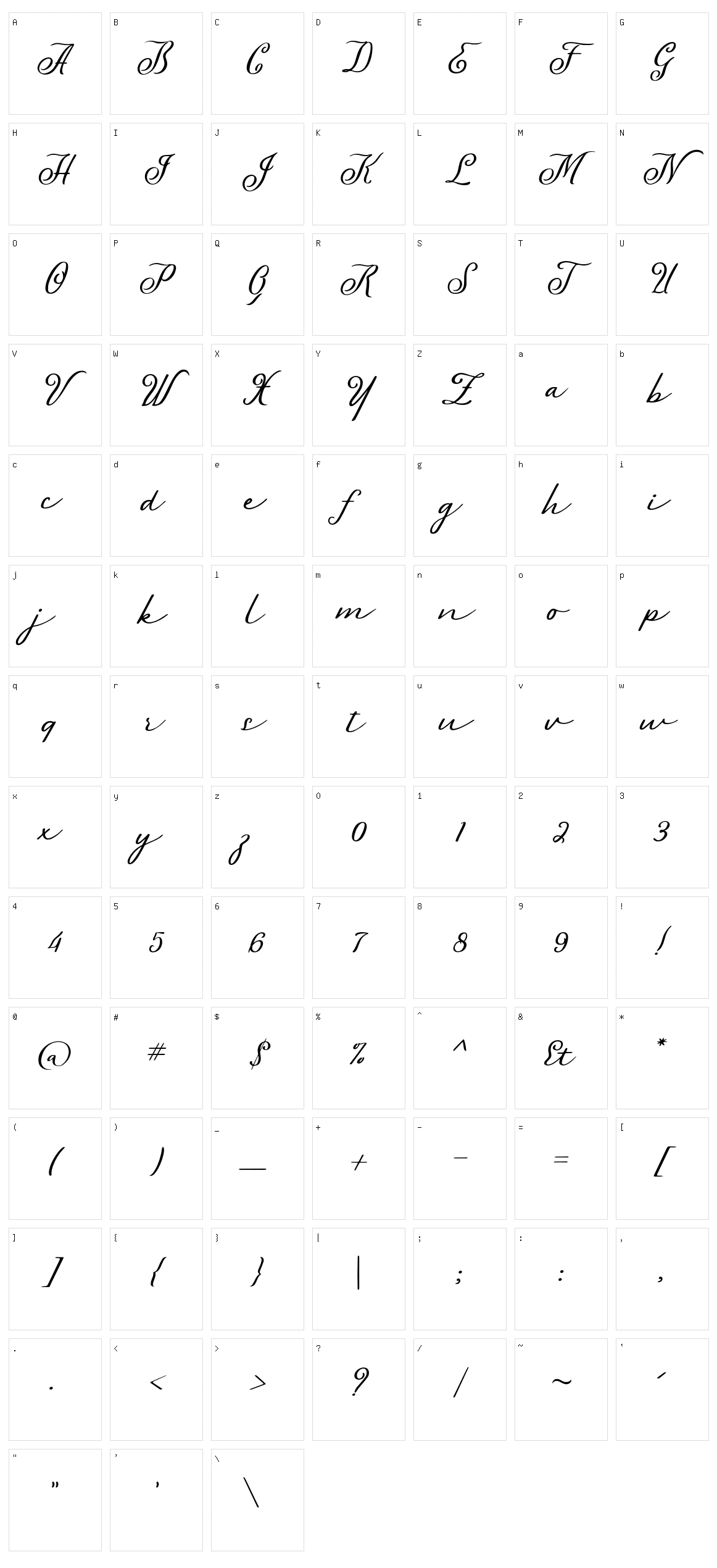 Arnette Character Set