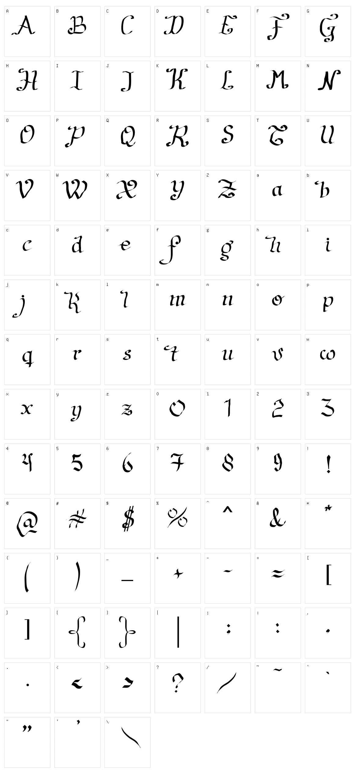 Artesanias Character Set