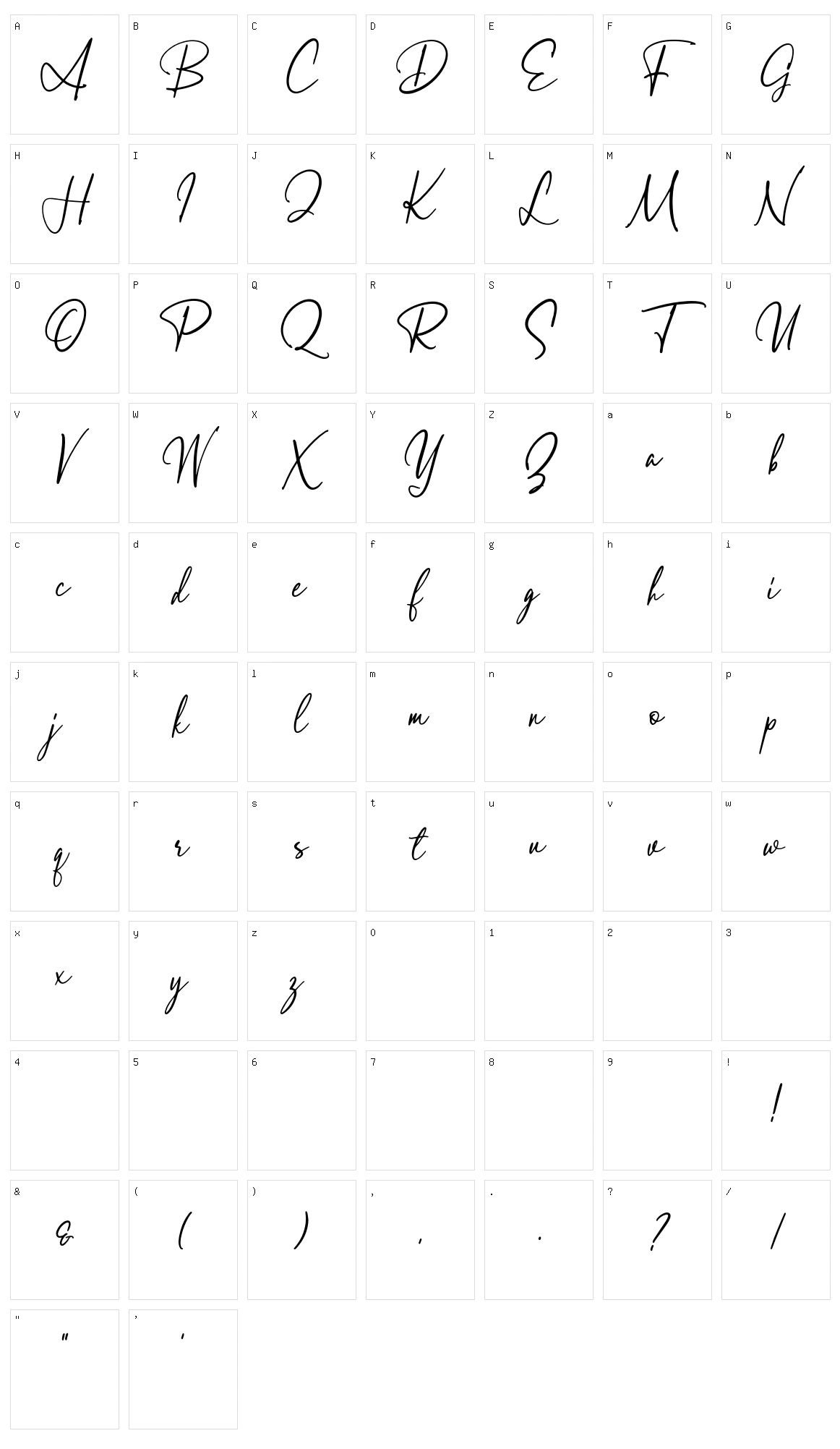 Arthurdale Character Set