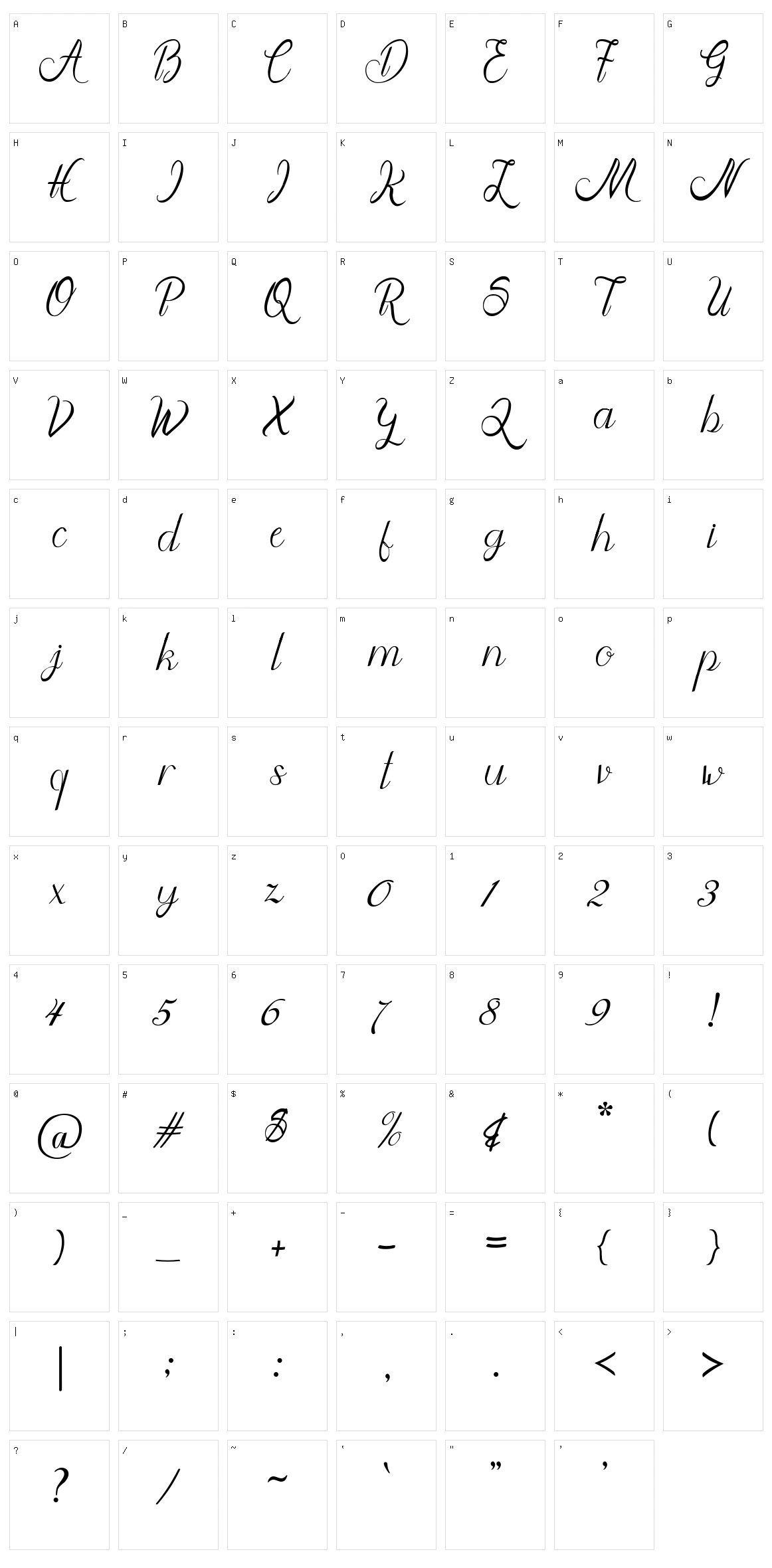 Asmara Character Set