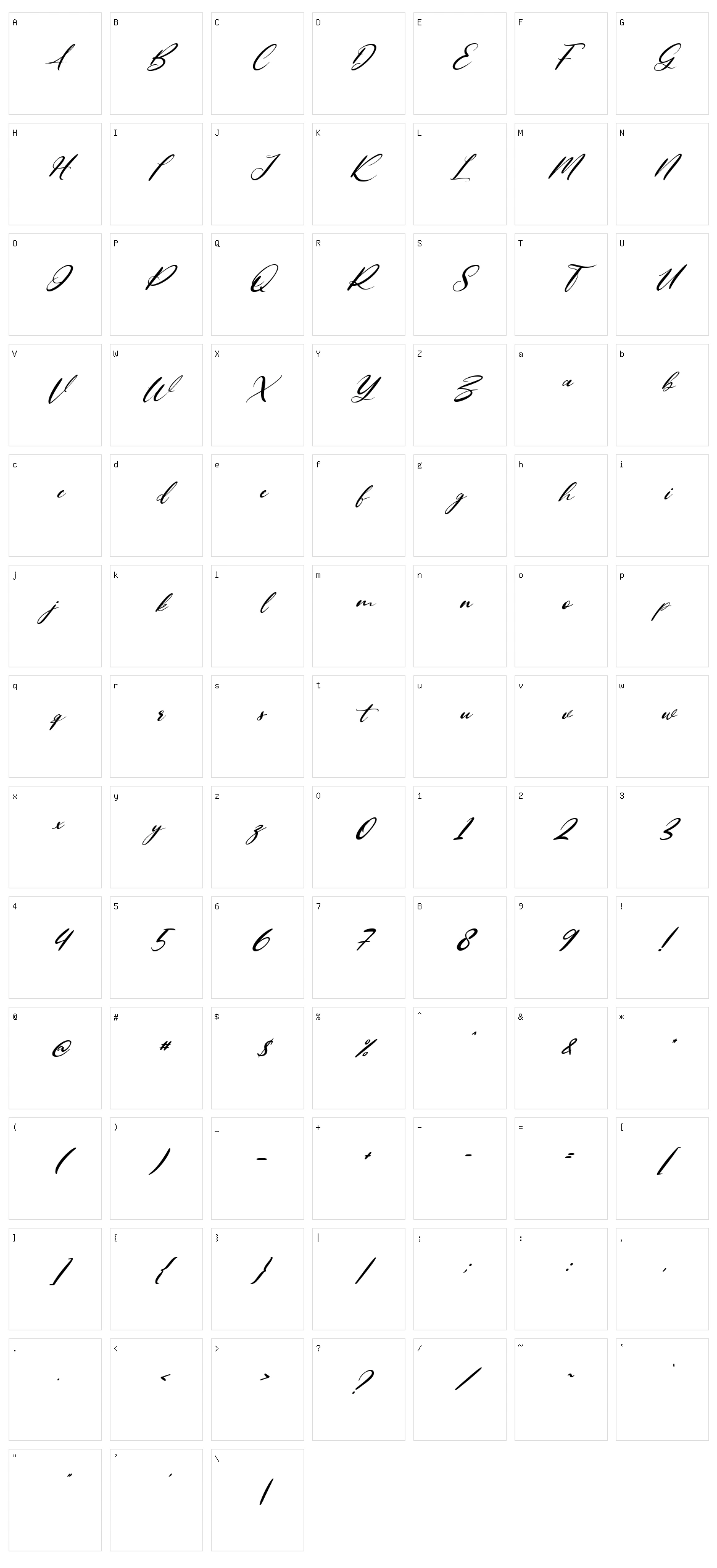 Asortings Character Set