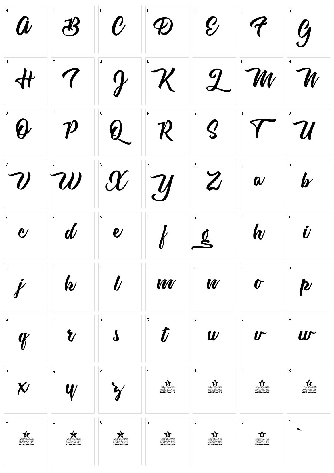 Astrovegan Character Set