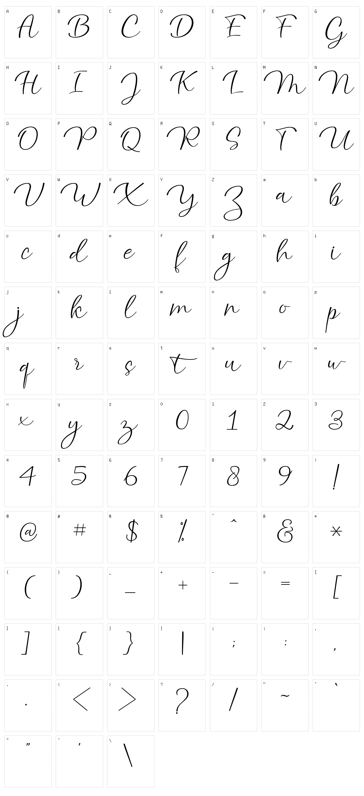 Atlantic Script Character Set