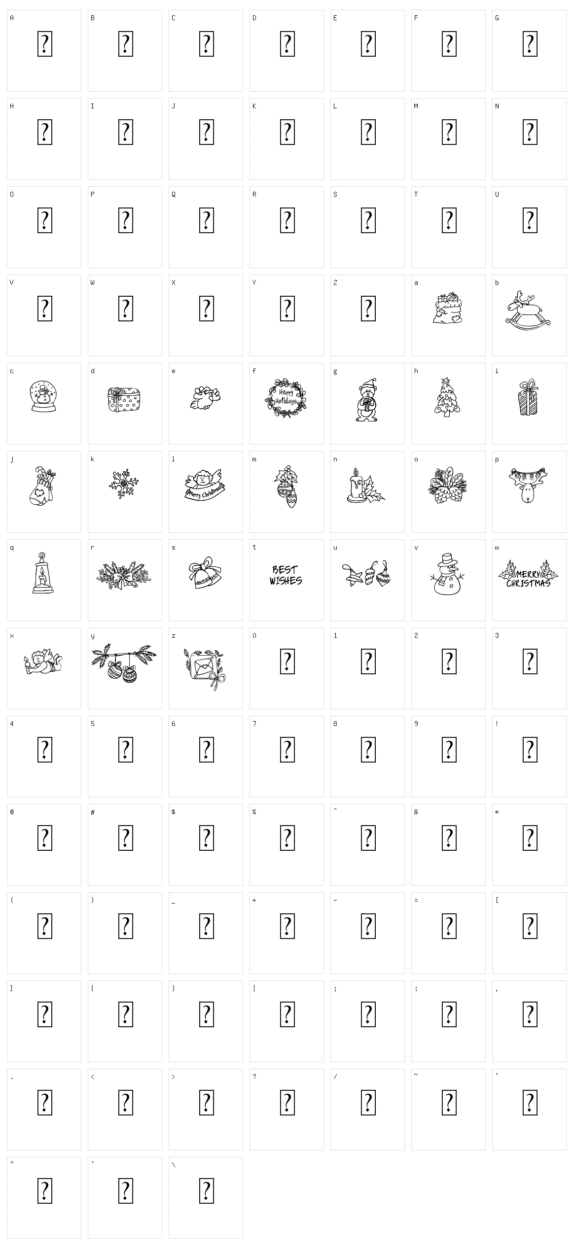 Christmas Season Doodle Character Set