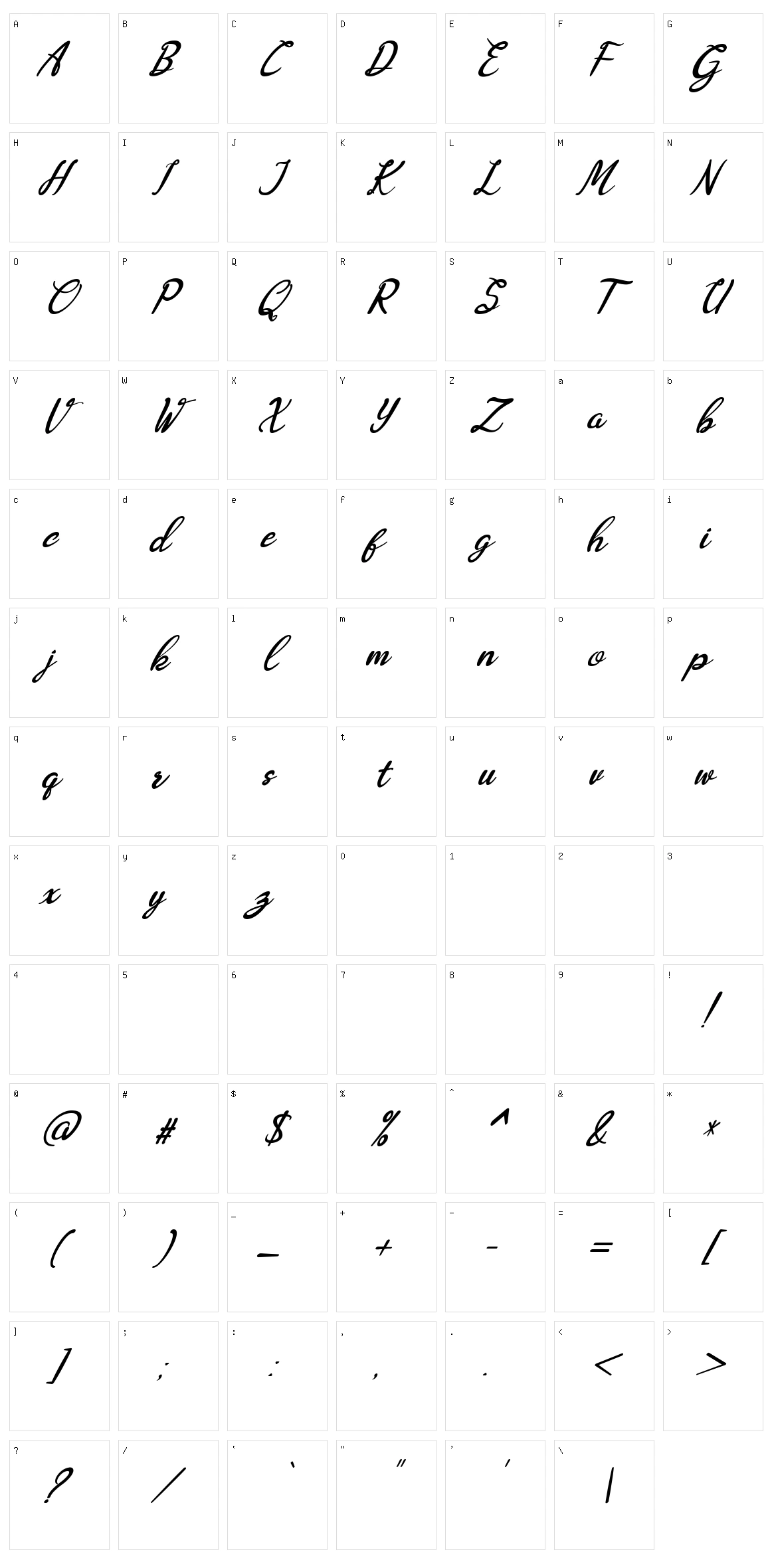 Augustavn Character Set