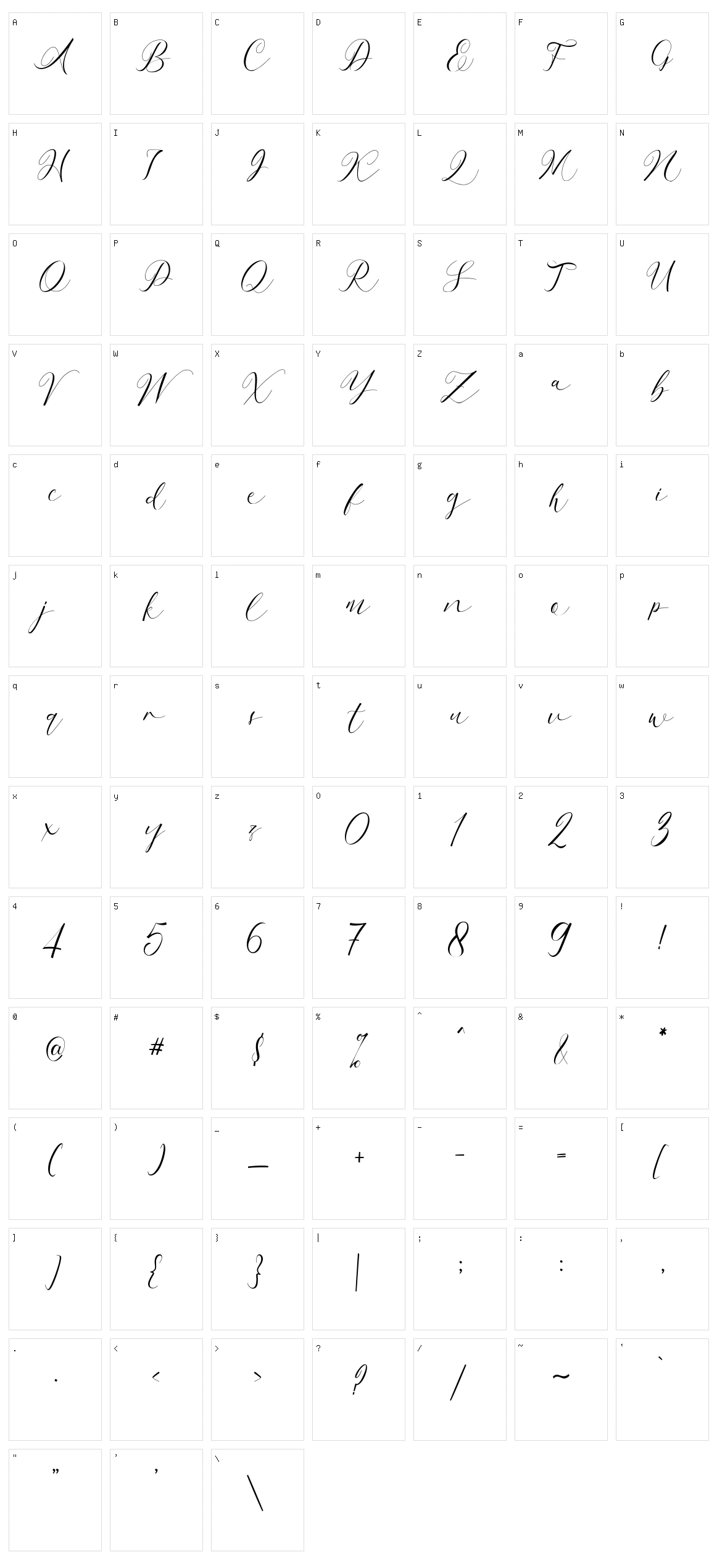 Aulia Character Set