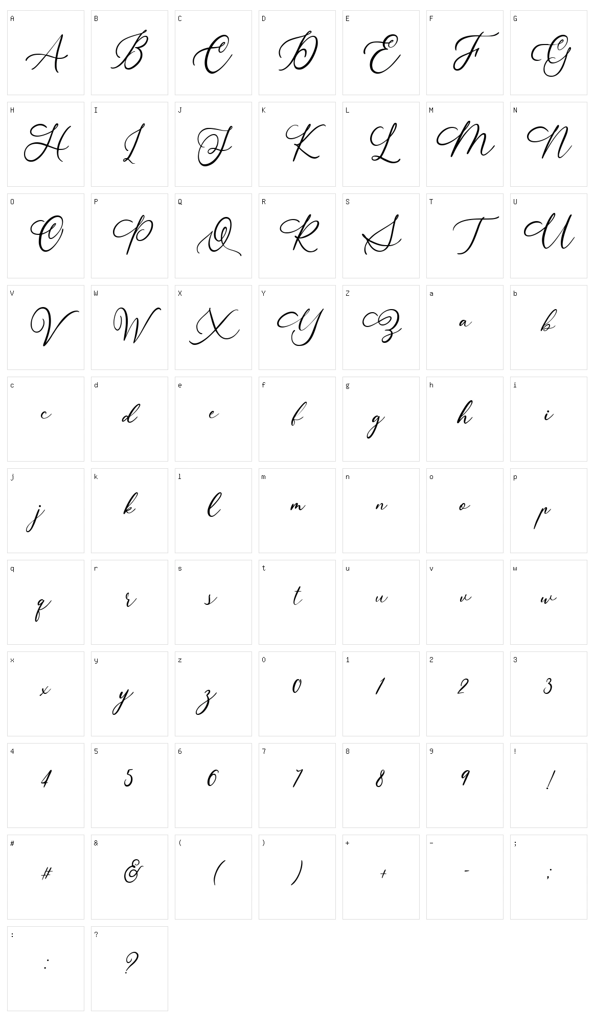 Aurelye Character Set