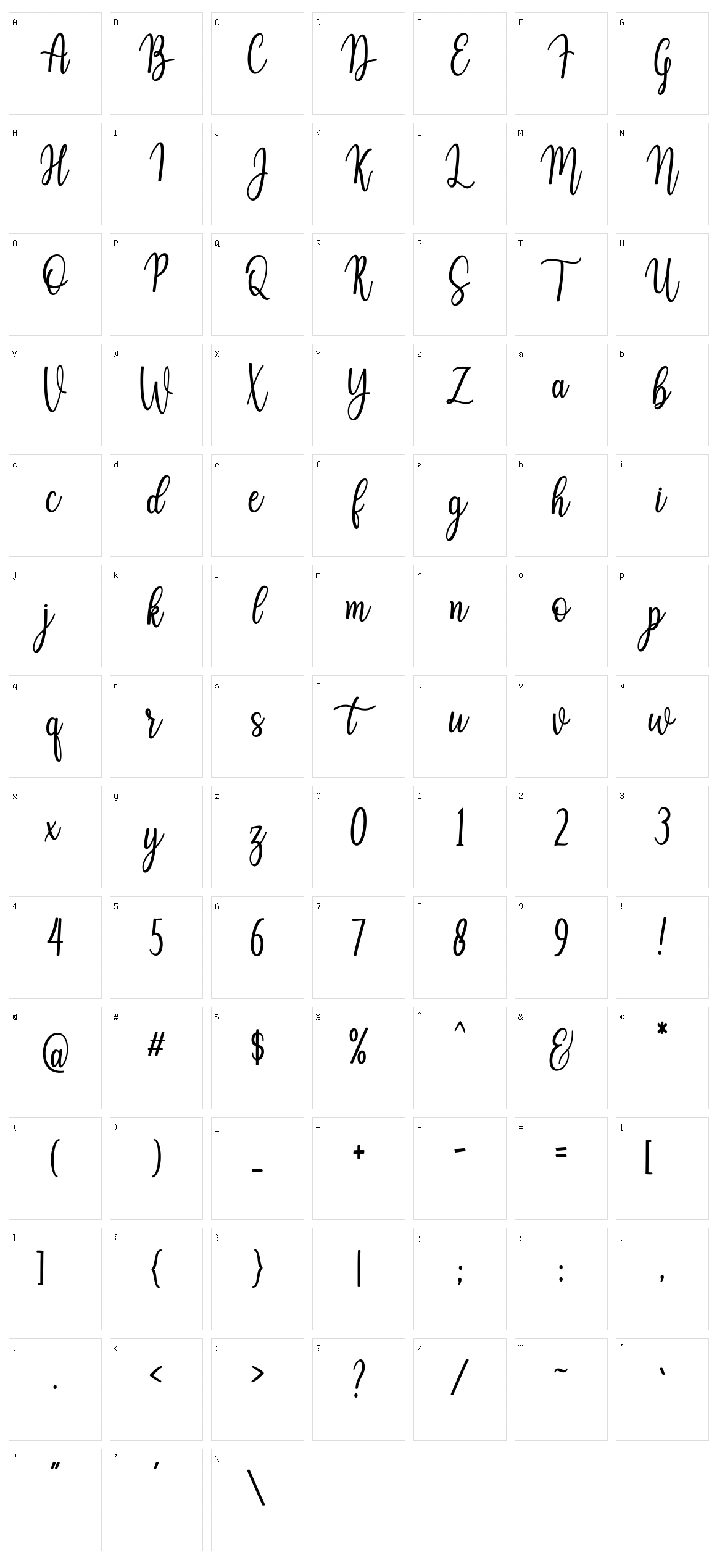 Auristela Character Set