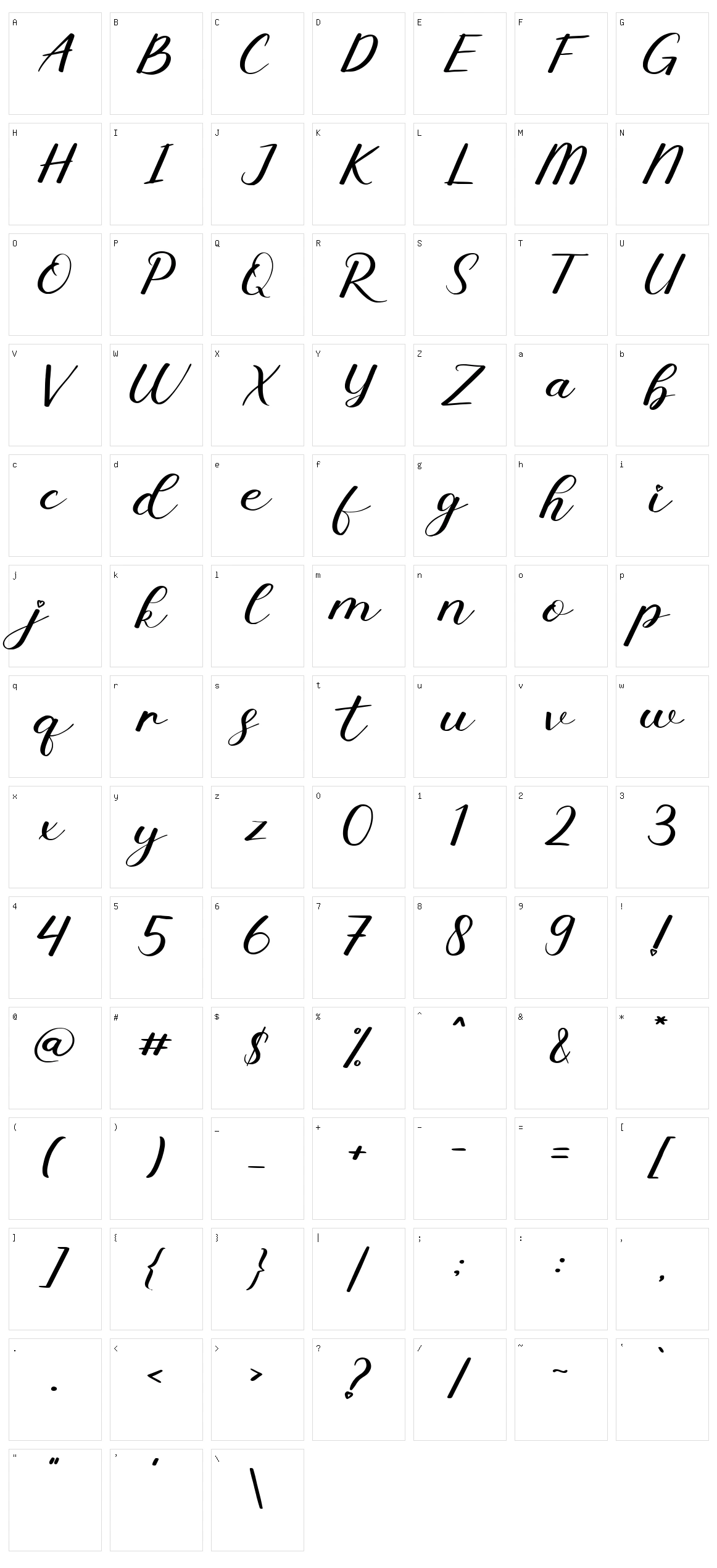 Aurona Character Set