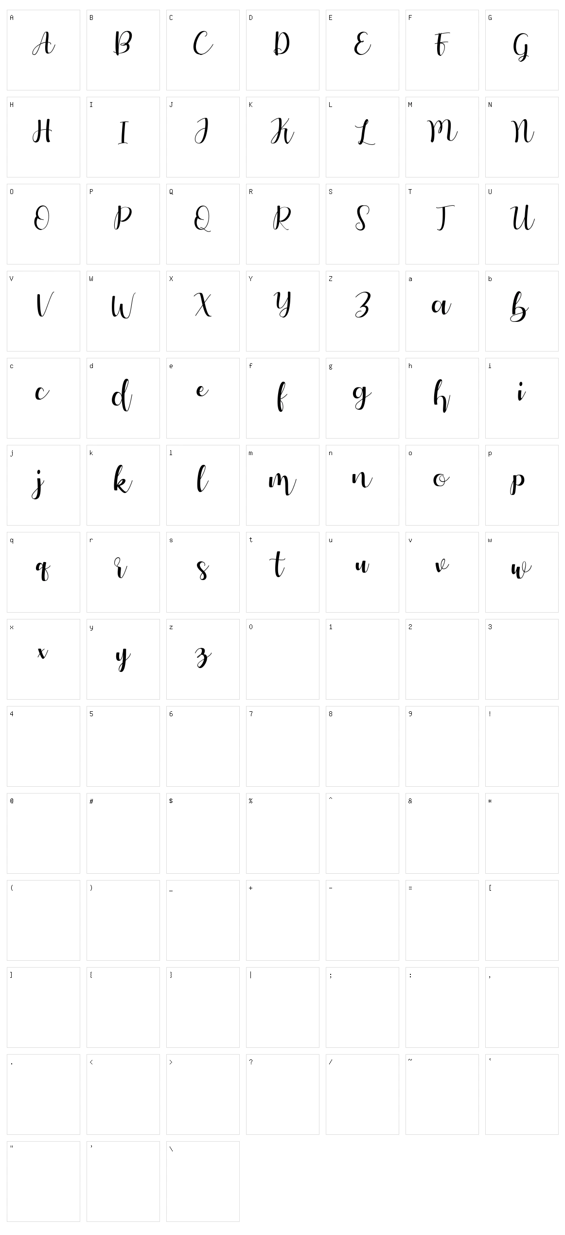 Autery Character Set