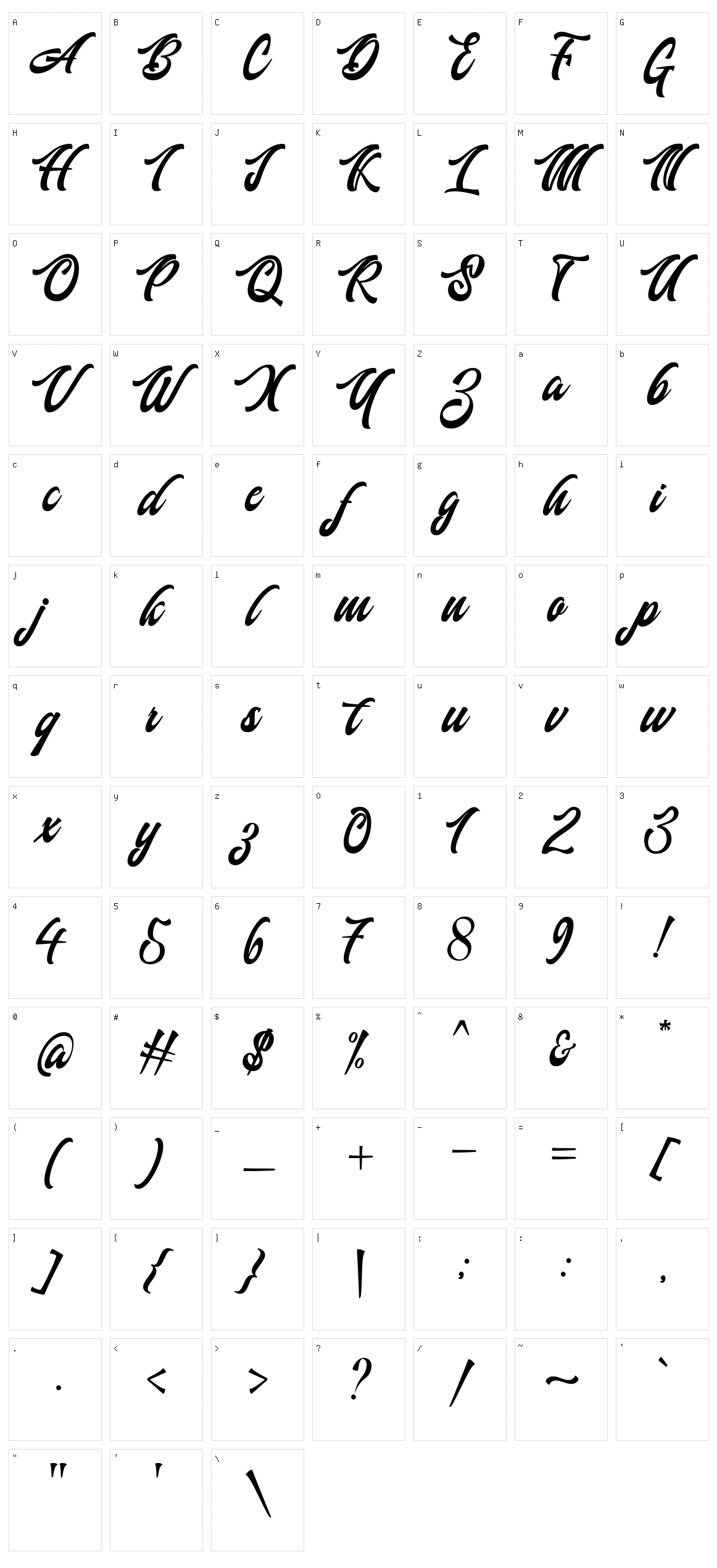 Authem Character Set