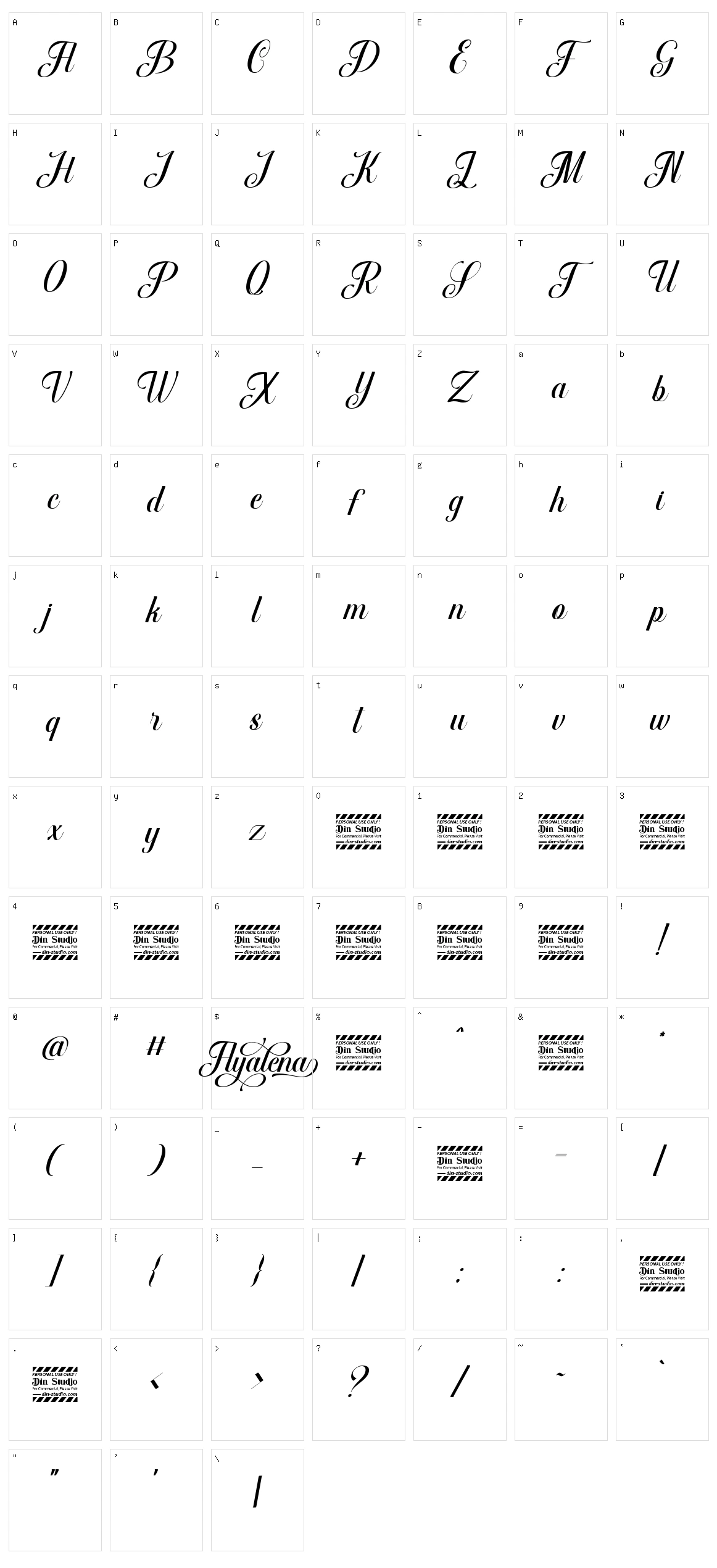 Ayalena Character Set