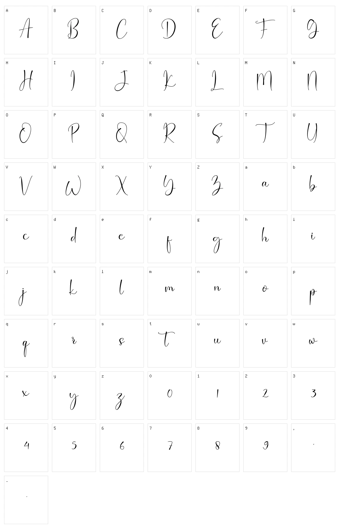 Ayuni Character Set