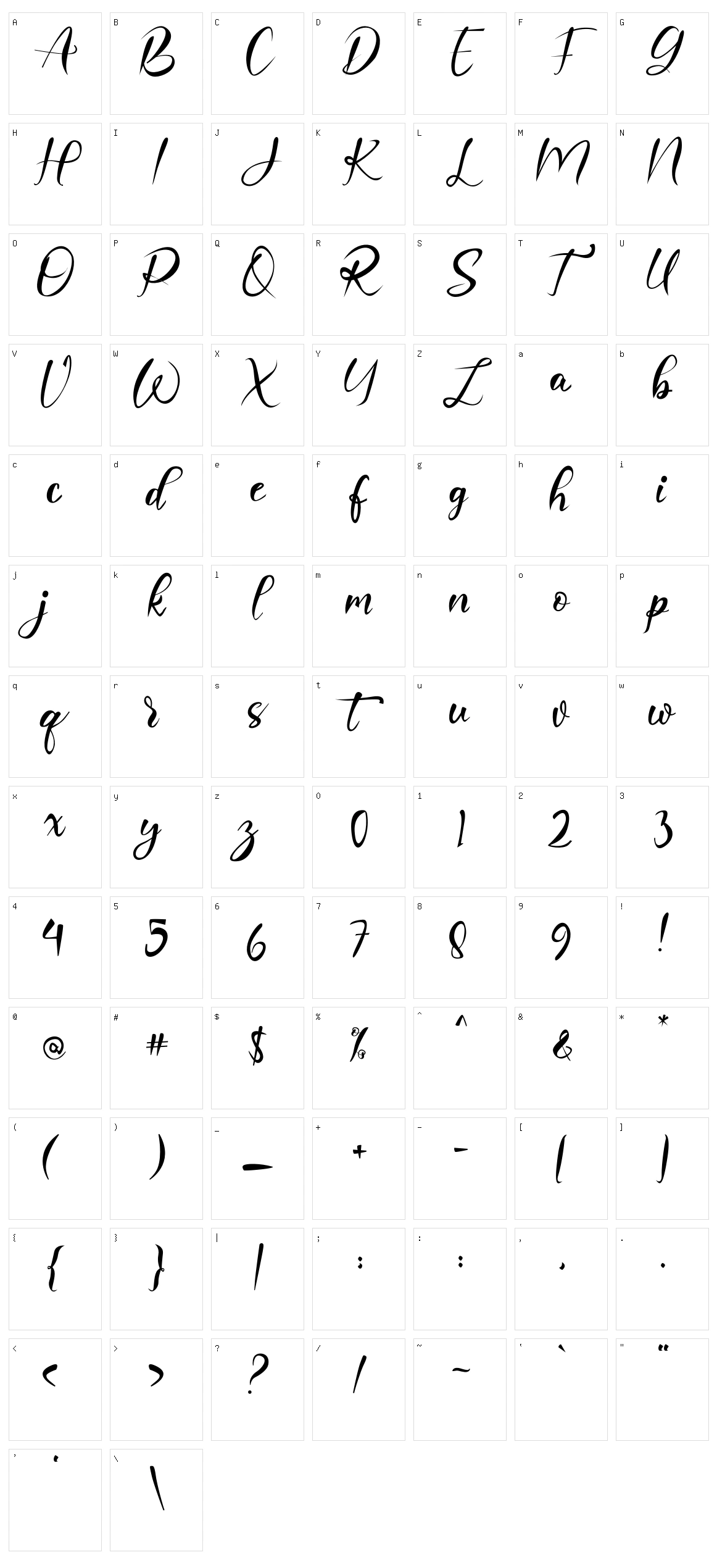 Badut Character Set