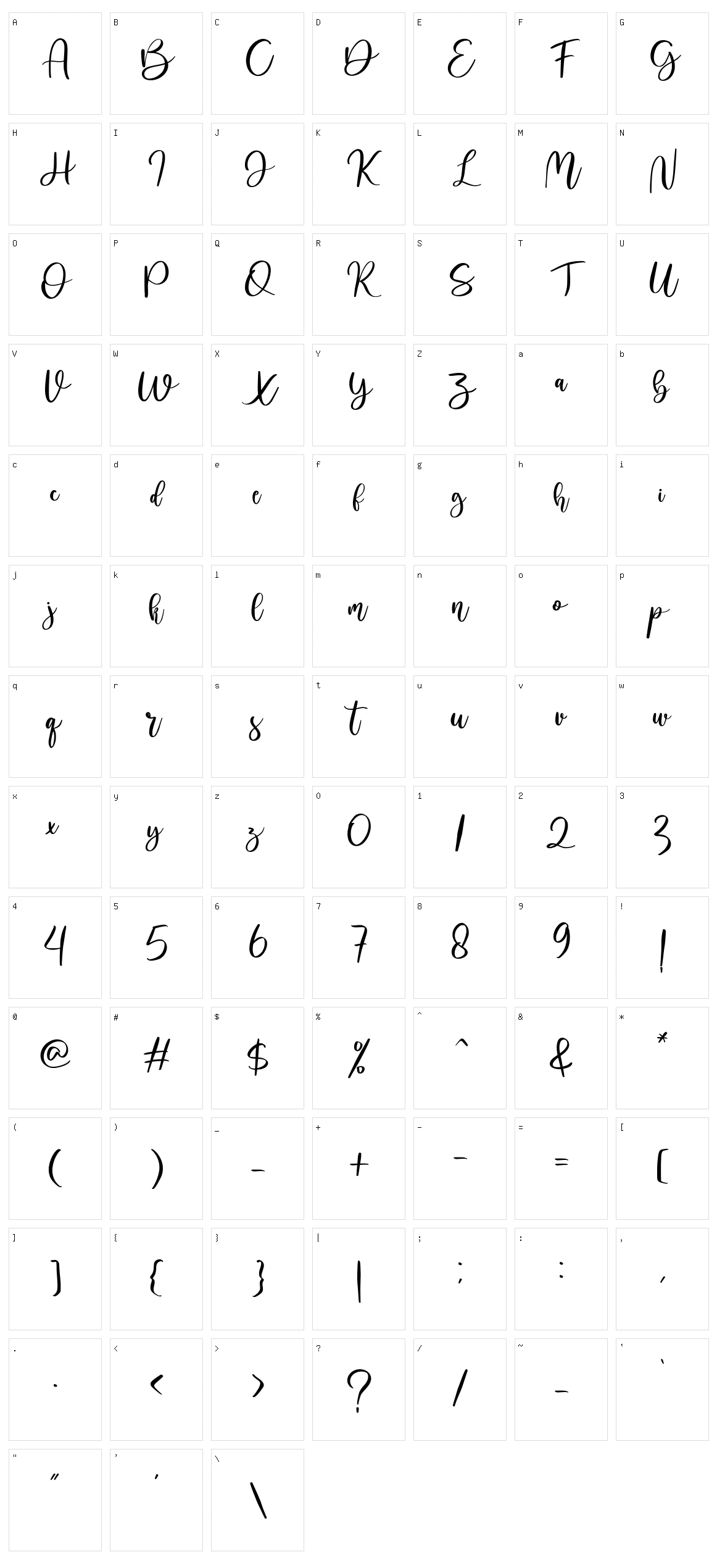 Bagelad Character Set