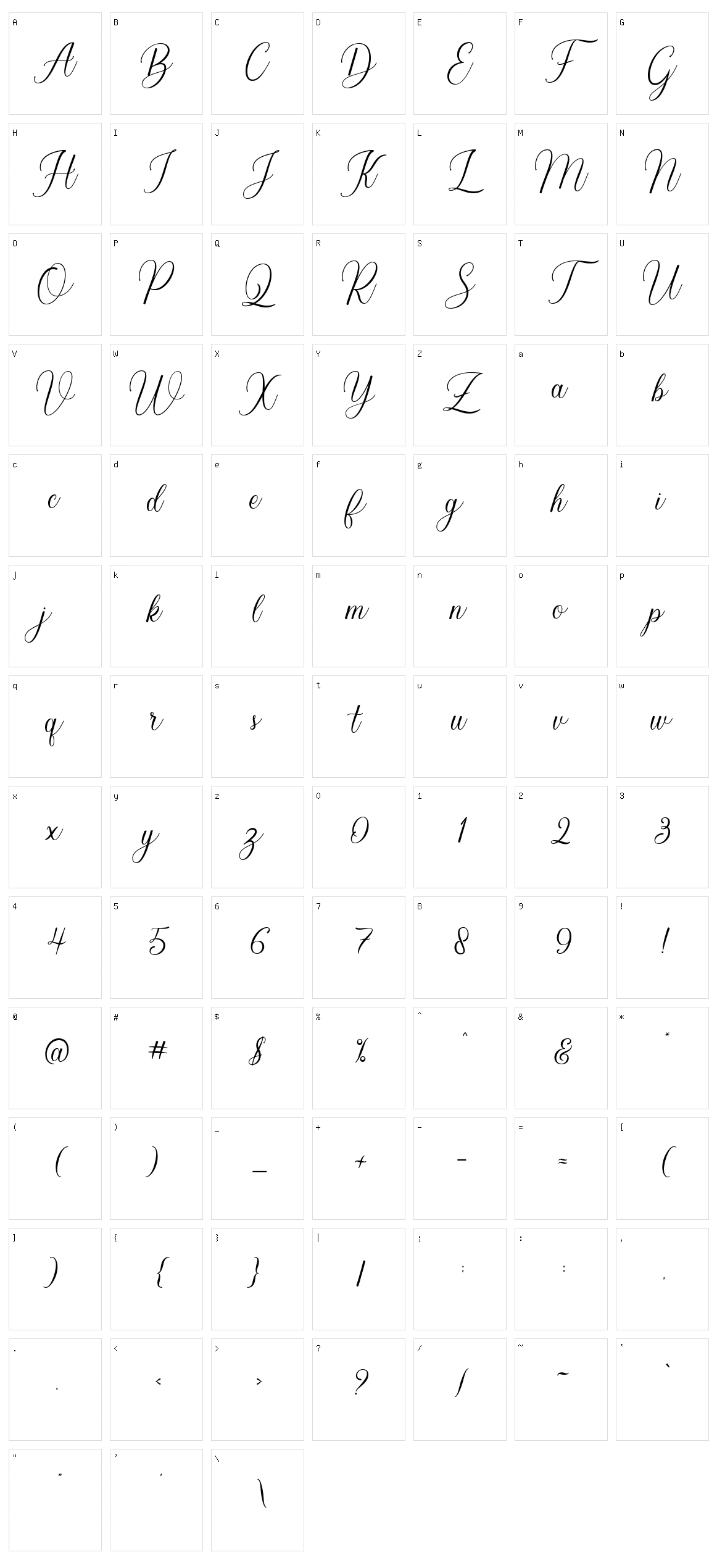 Balestya Character Set