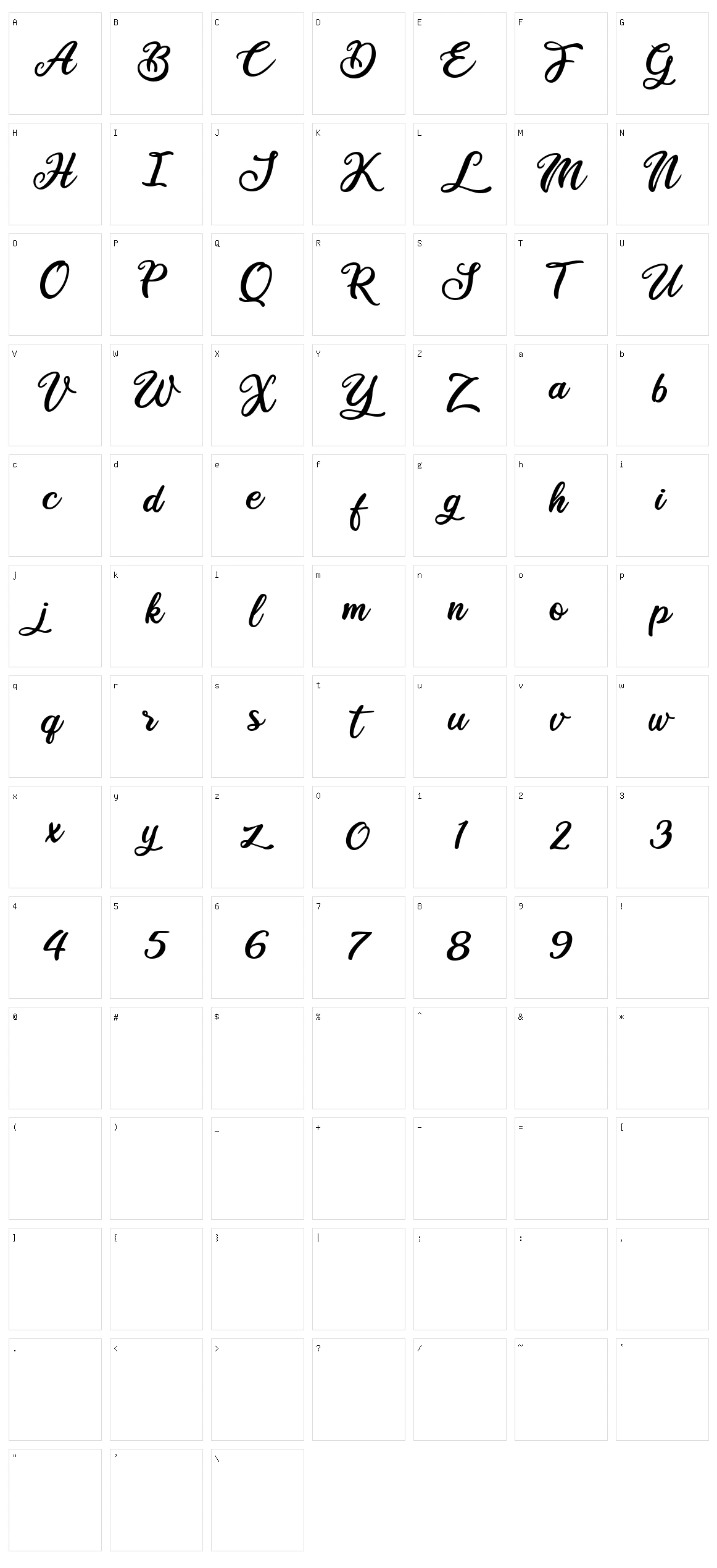 Ballet Harmony Character Set