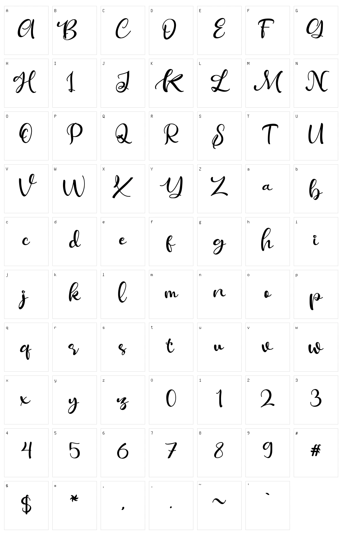 Ballisty Character Set