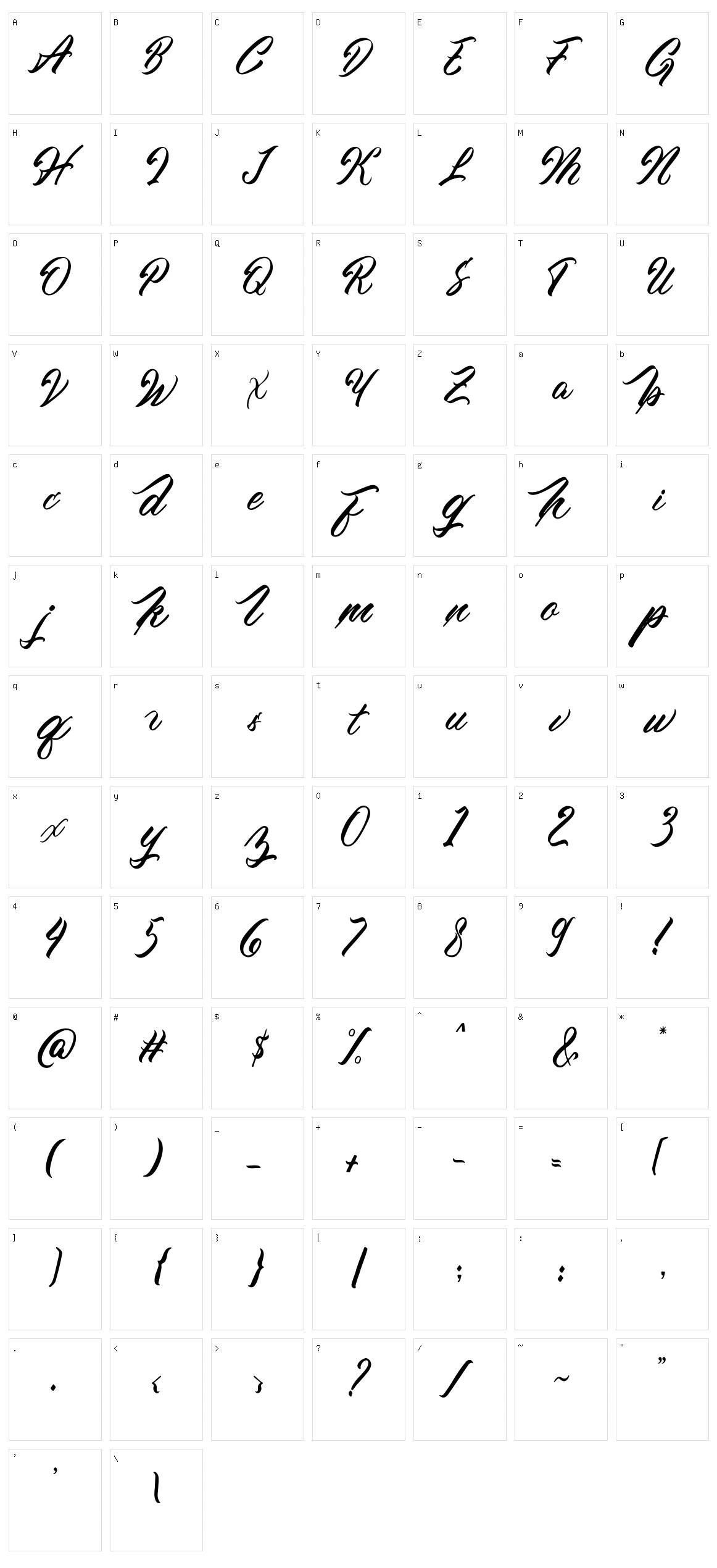Barbassy Character Set