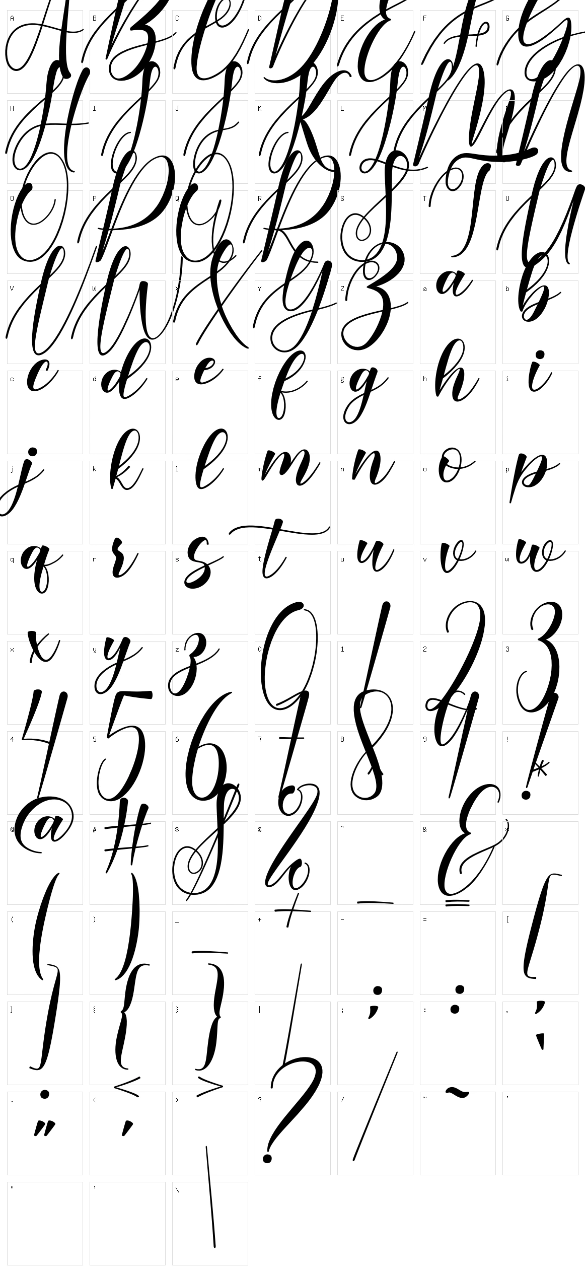 Barelyn Character Set