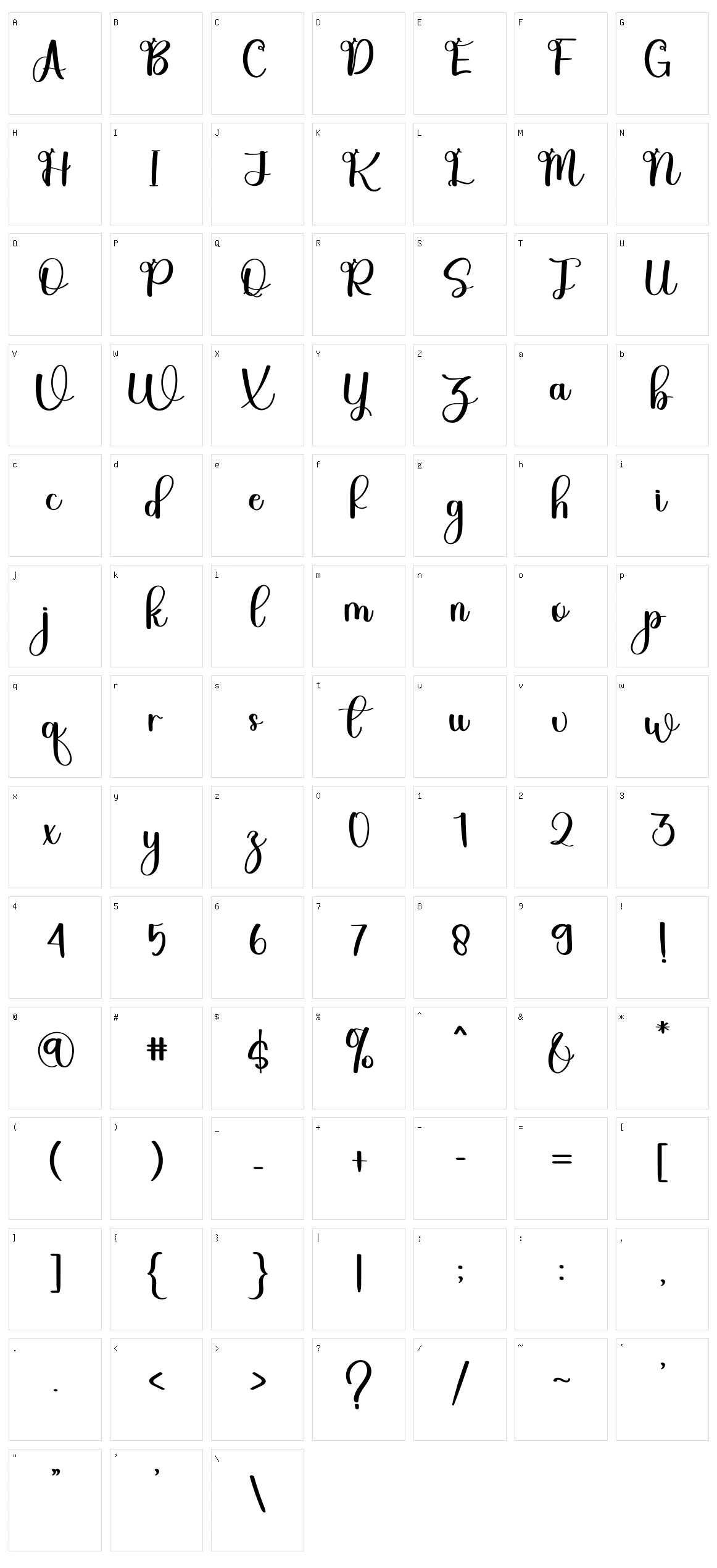 Barrystha Character Set