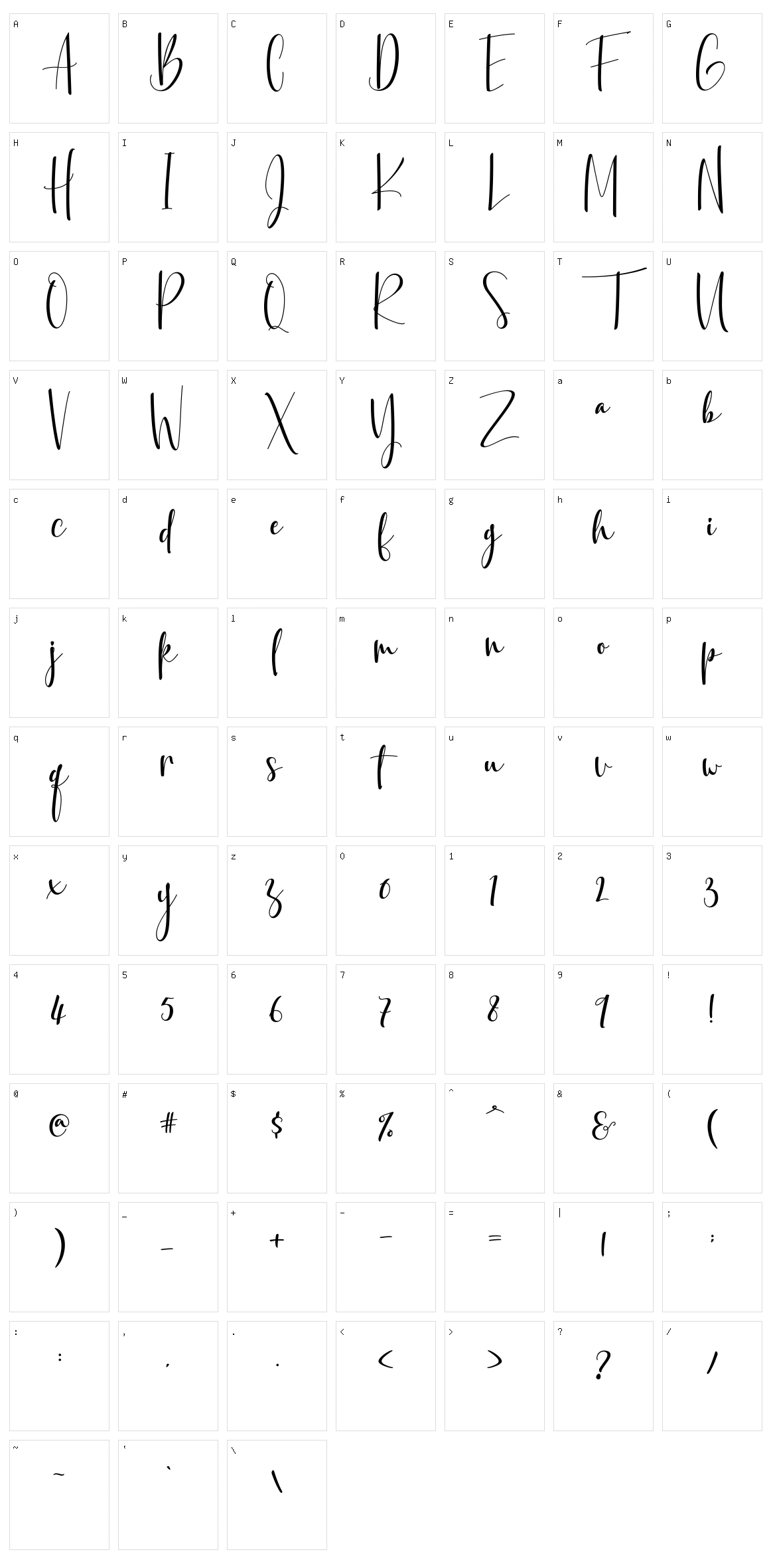 Basyar Jalai Character Set