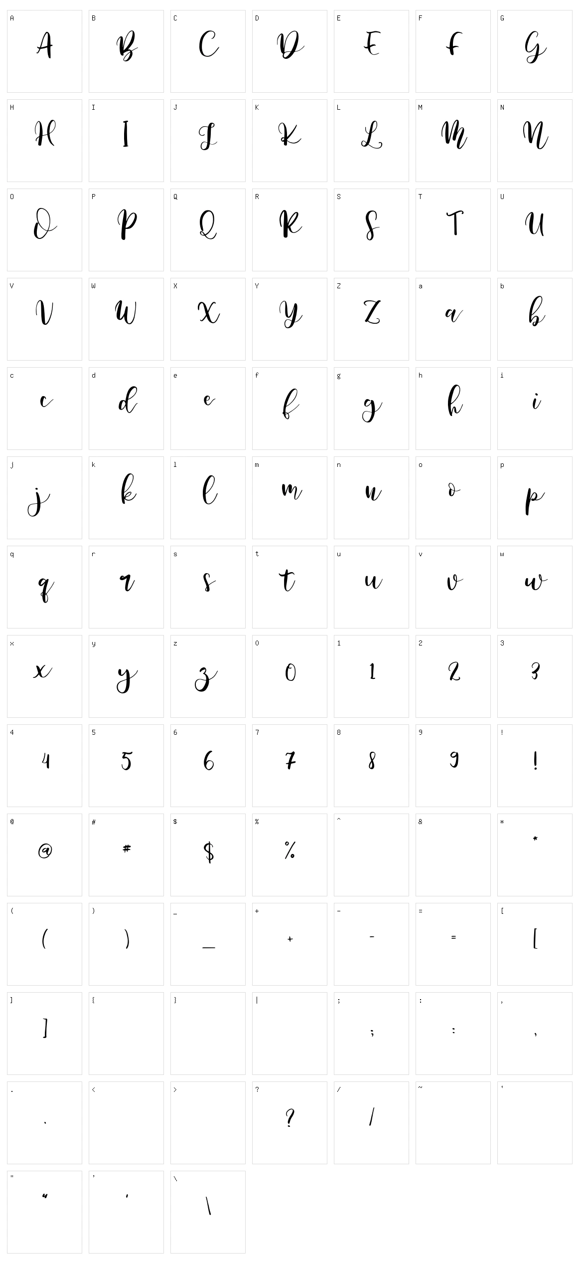 Battshion Character Set