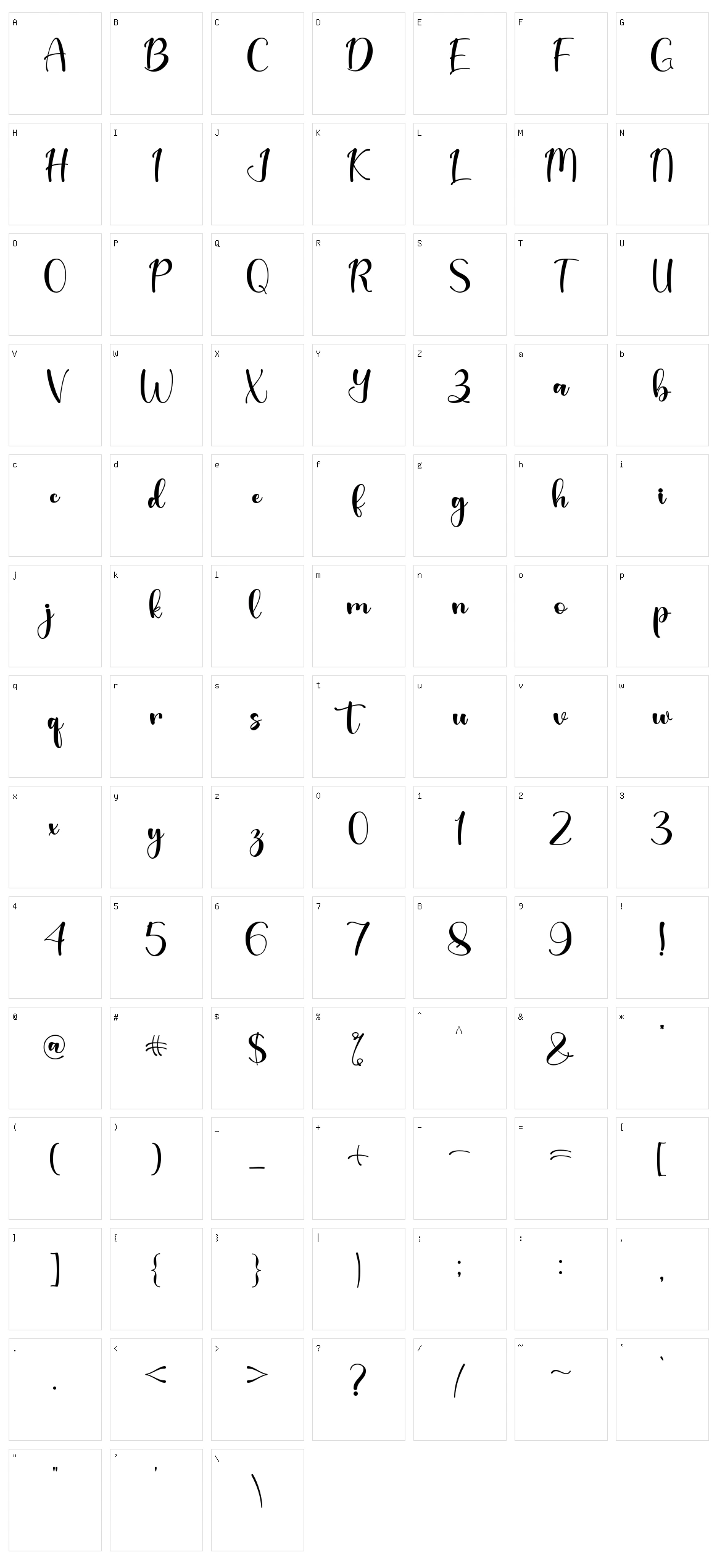 Beatlove Character Set